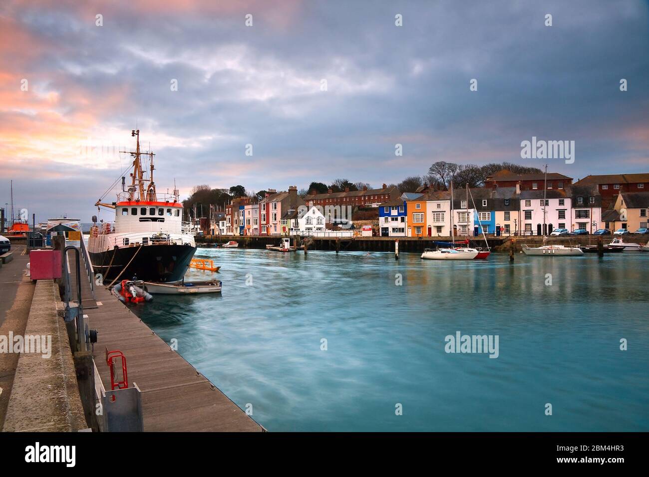 Fishing harbour in Weymouth, Dorset, UK Stock Photo Alamy