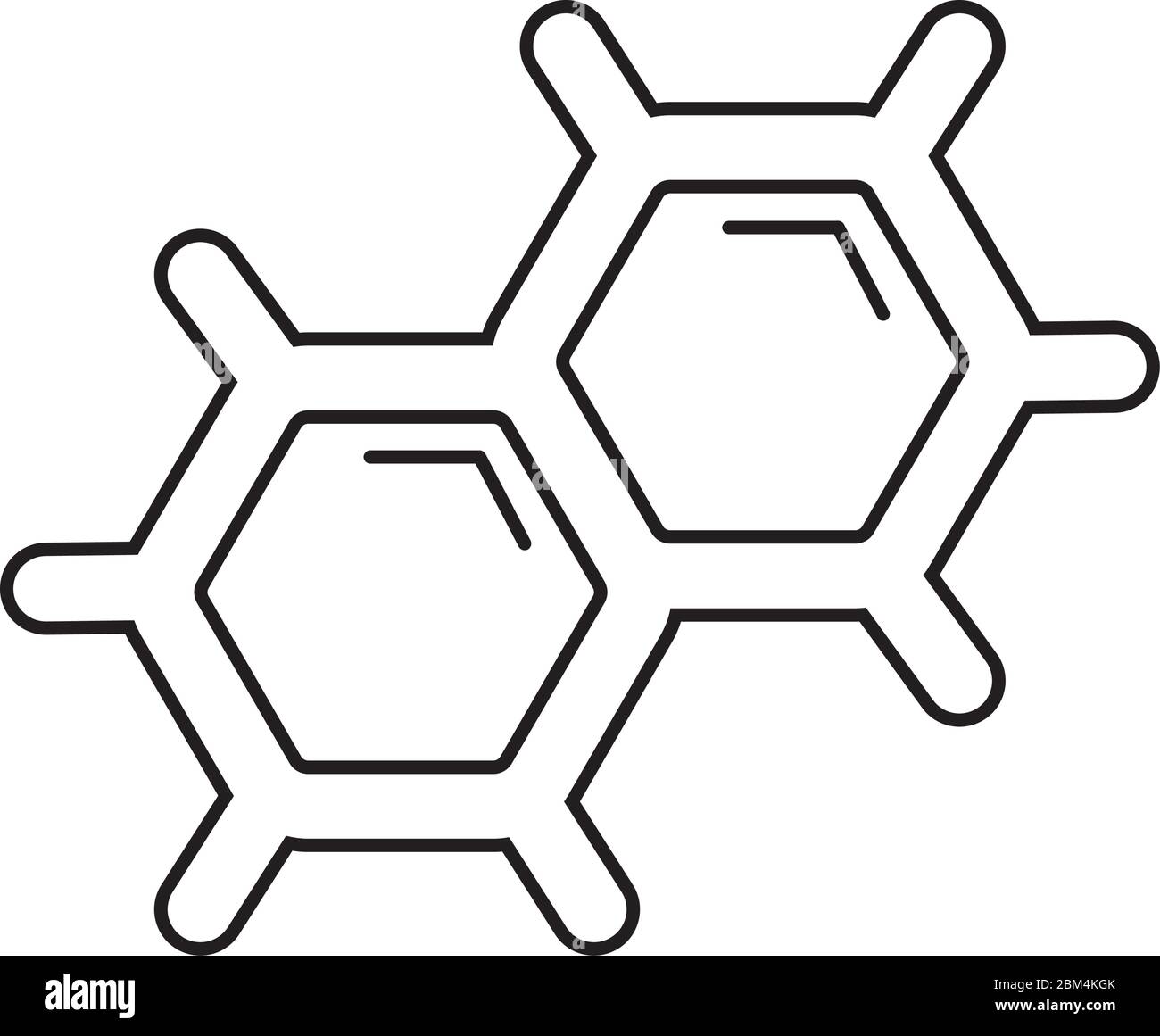 Atom line style icon design, science chemistry and molecular theme ...