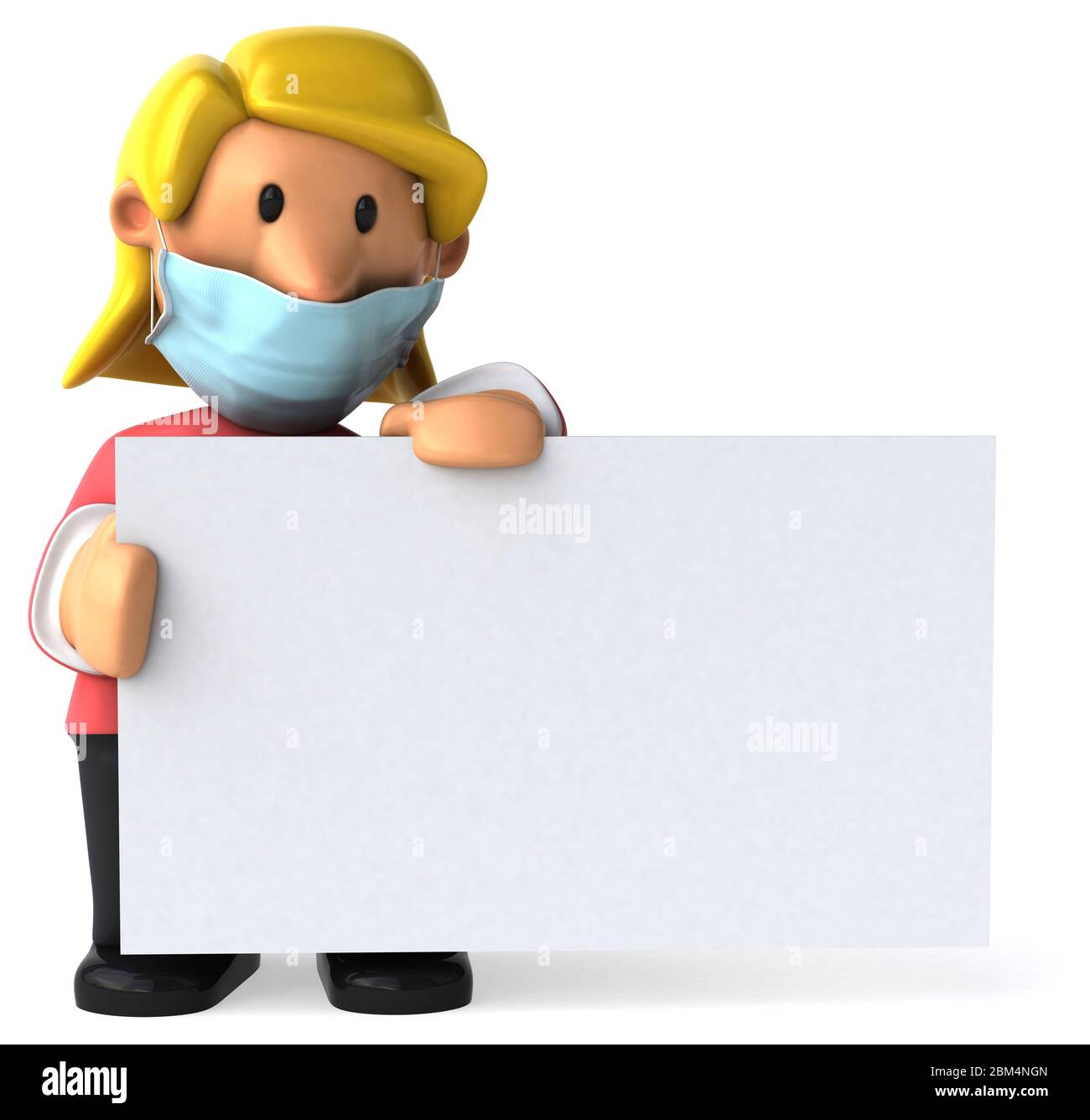 3D Illustration of a woman with a mask Stock Photo - Alamy