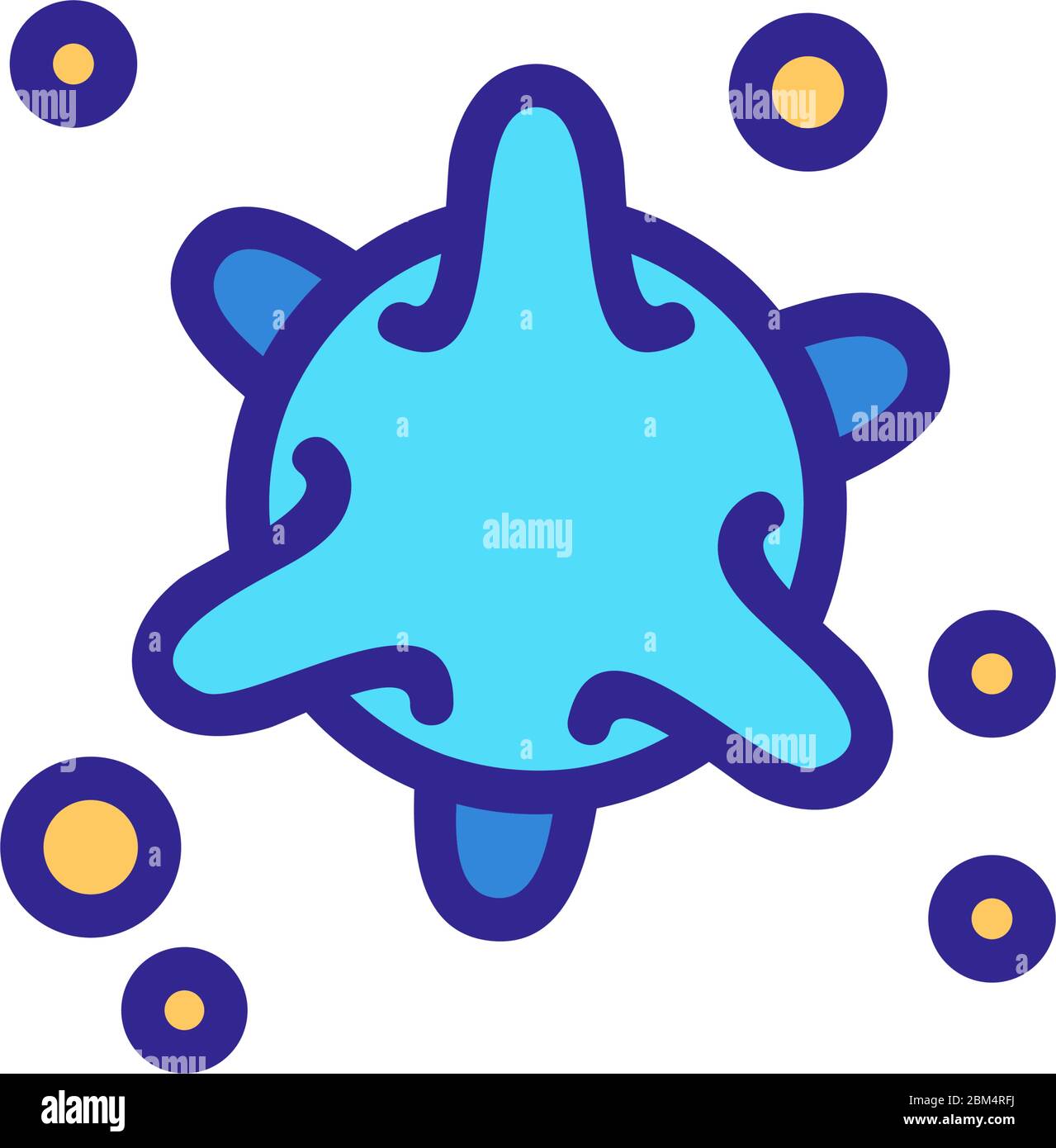 bacteria virus icon vector outline illustration Stock Vector Image ...