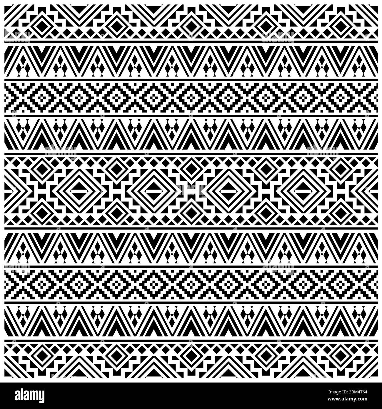 Aztec ethnic seamless pattern design in black and white color. Ethnic ...