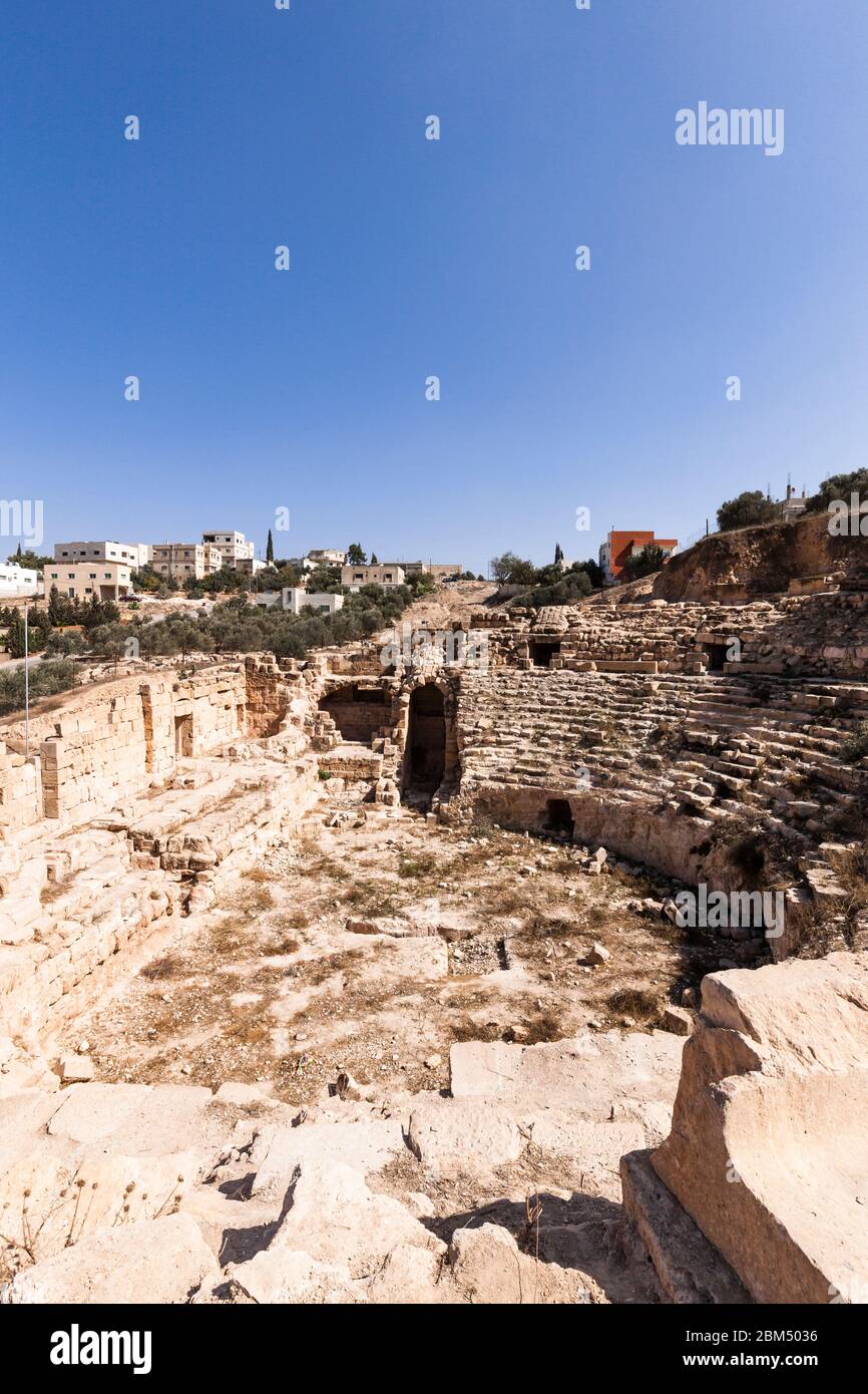 Roman Theater of Beit Ras, Capitolias, Decapolis, Irbit, Irbid governorate, Jordan, middle east, Asia Stock Photo