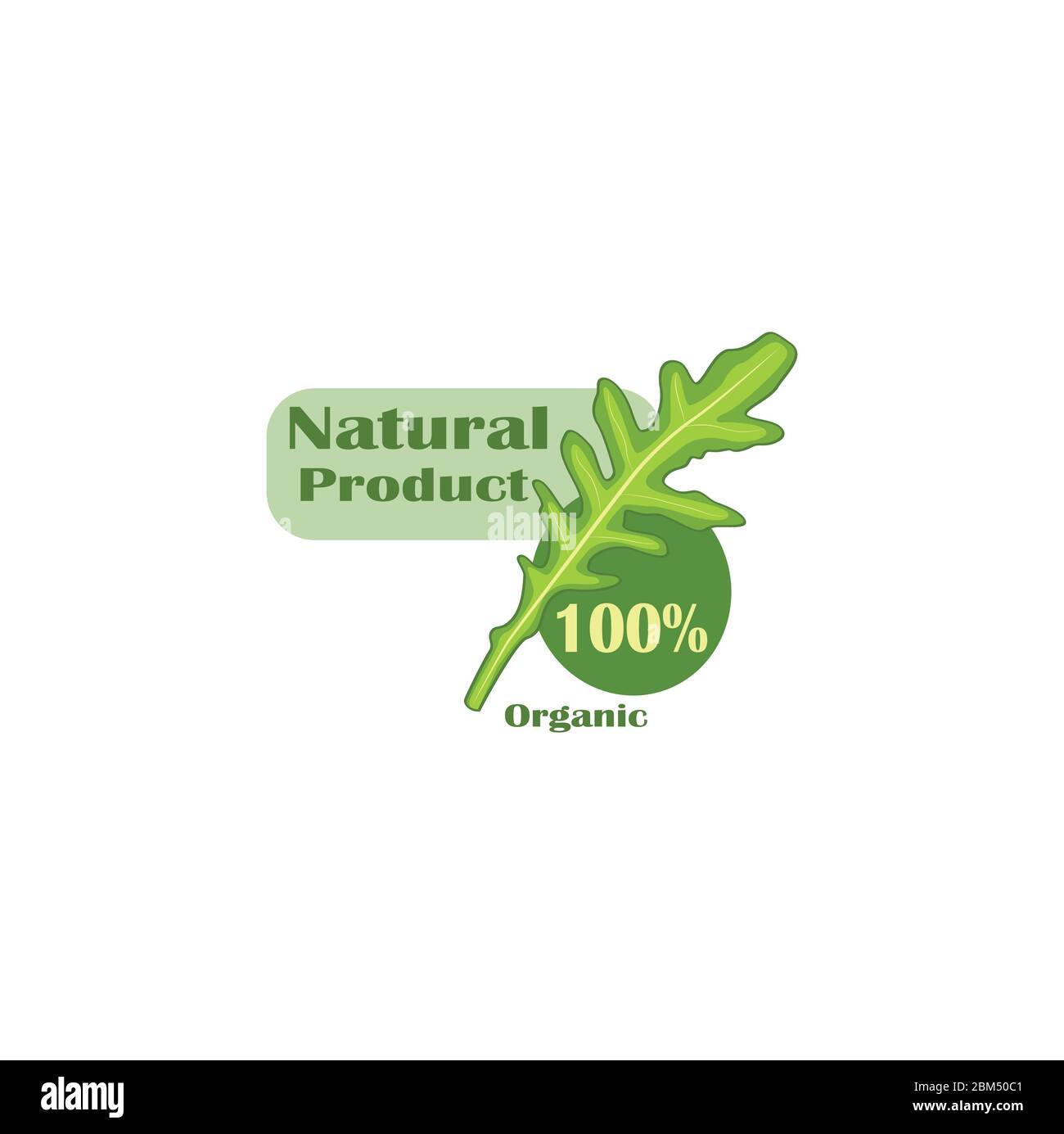 Stylish vector sticker flat design natural product Stock Vector