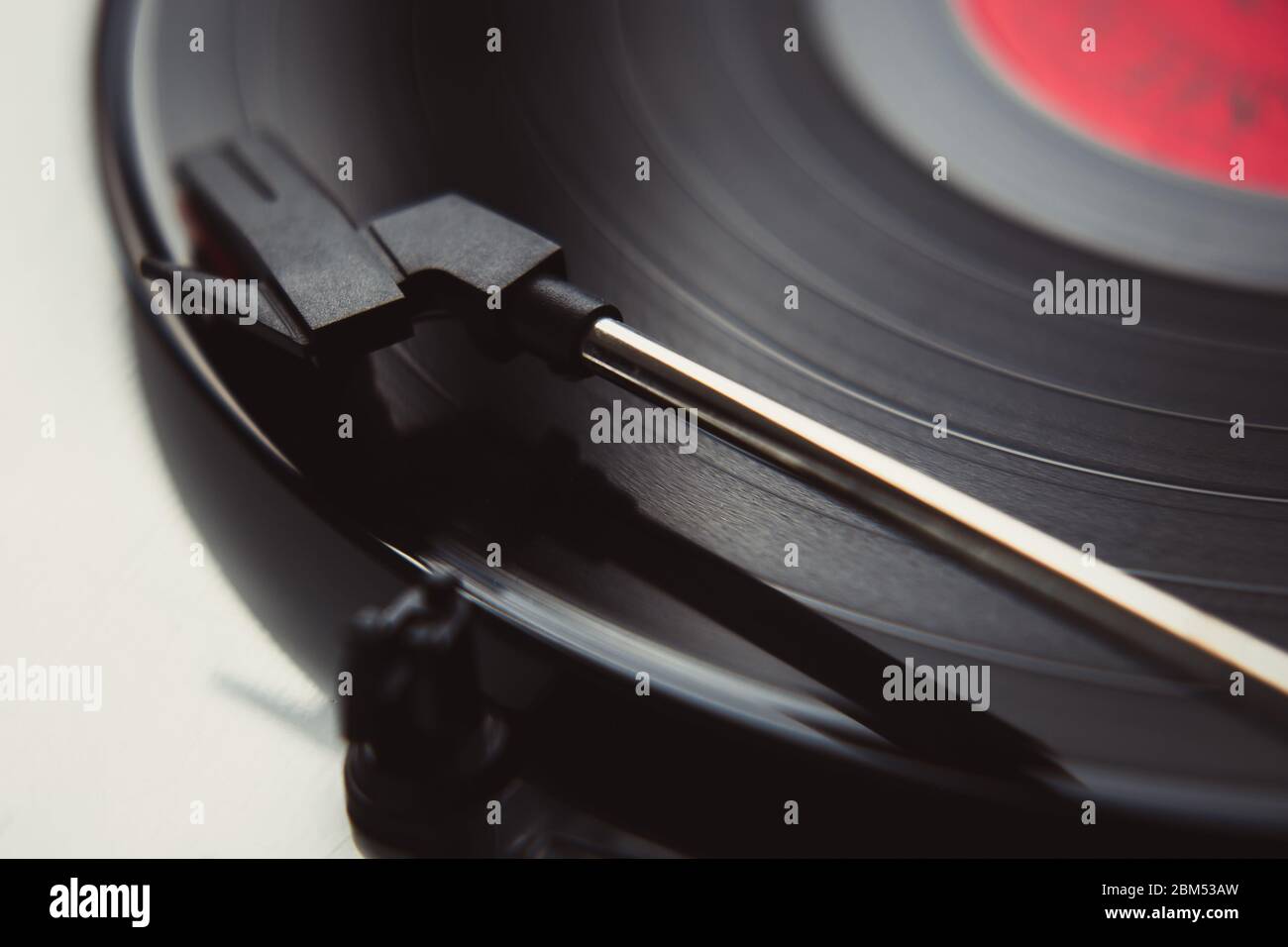 Retro turntable player needle.Play old vinyl records on turntables
