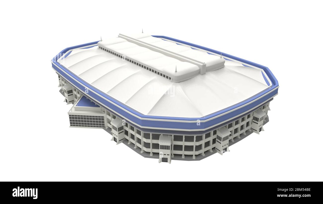 3D rendering of a stadium soccer football building structure isolated Stock Photo