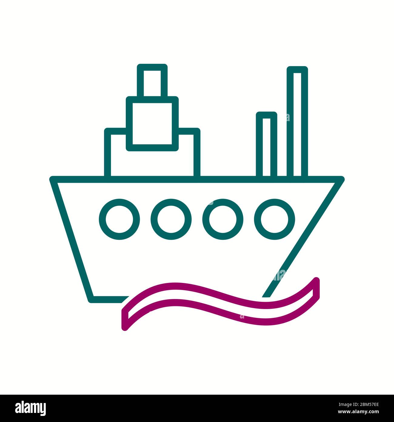 Beautiful Ship Vector line icon Stock Vector Image & Art - Alamy