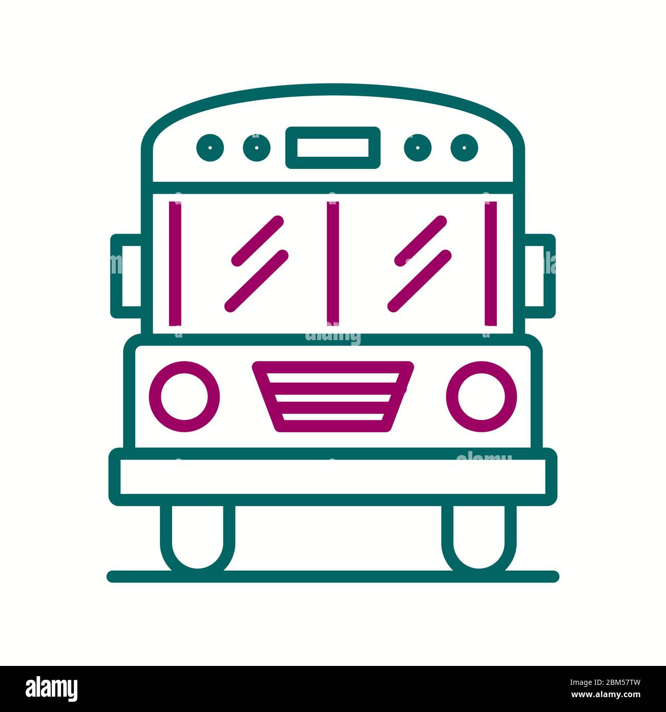 Beautiful School bus Vector line icon Stock Vector Image & Art - Alamy
