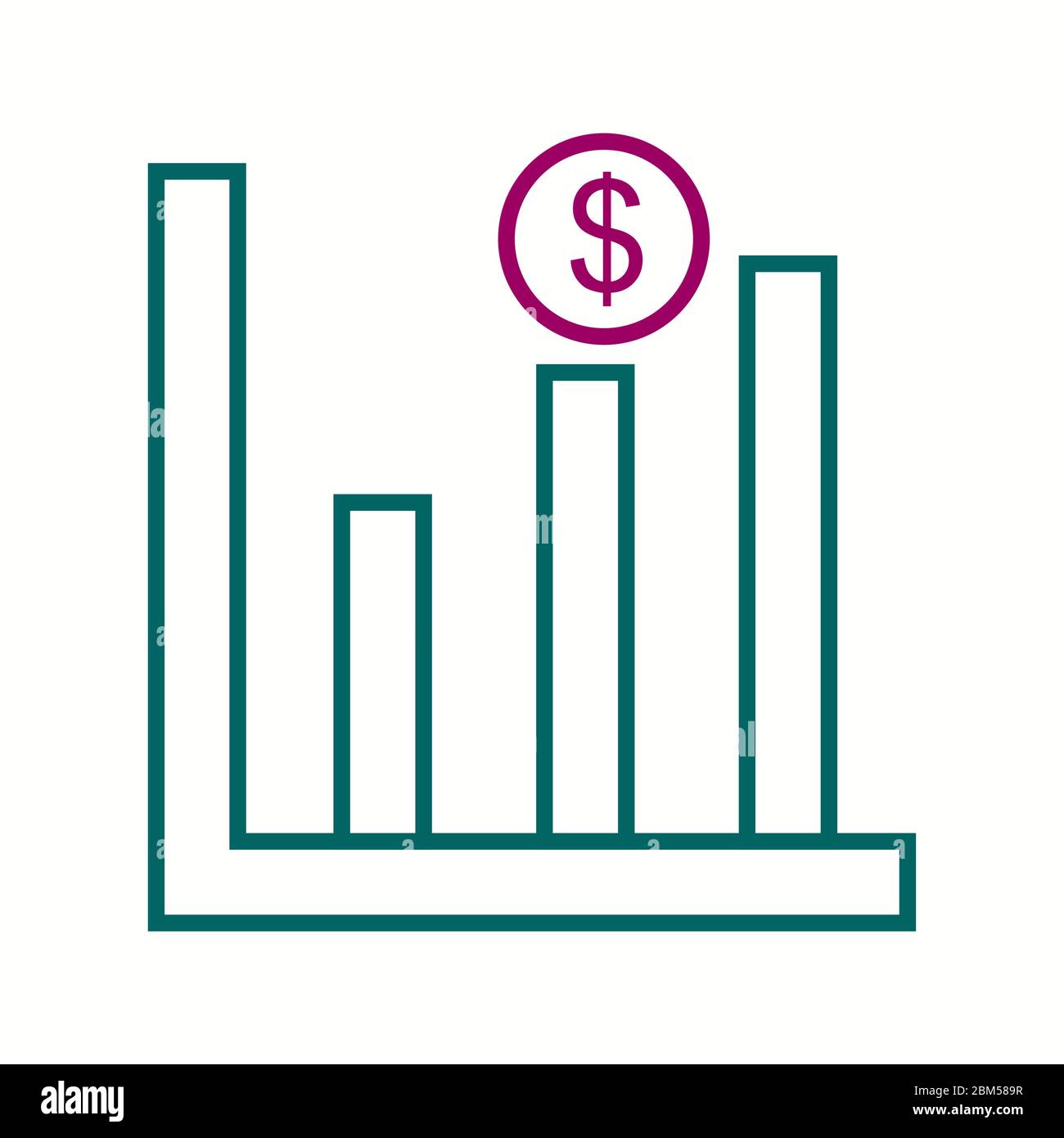Beautiful Business chart Vector line icon Stock Vector Image & Art - Alamy
