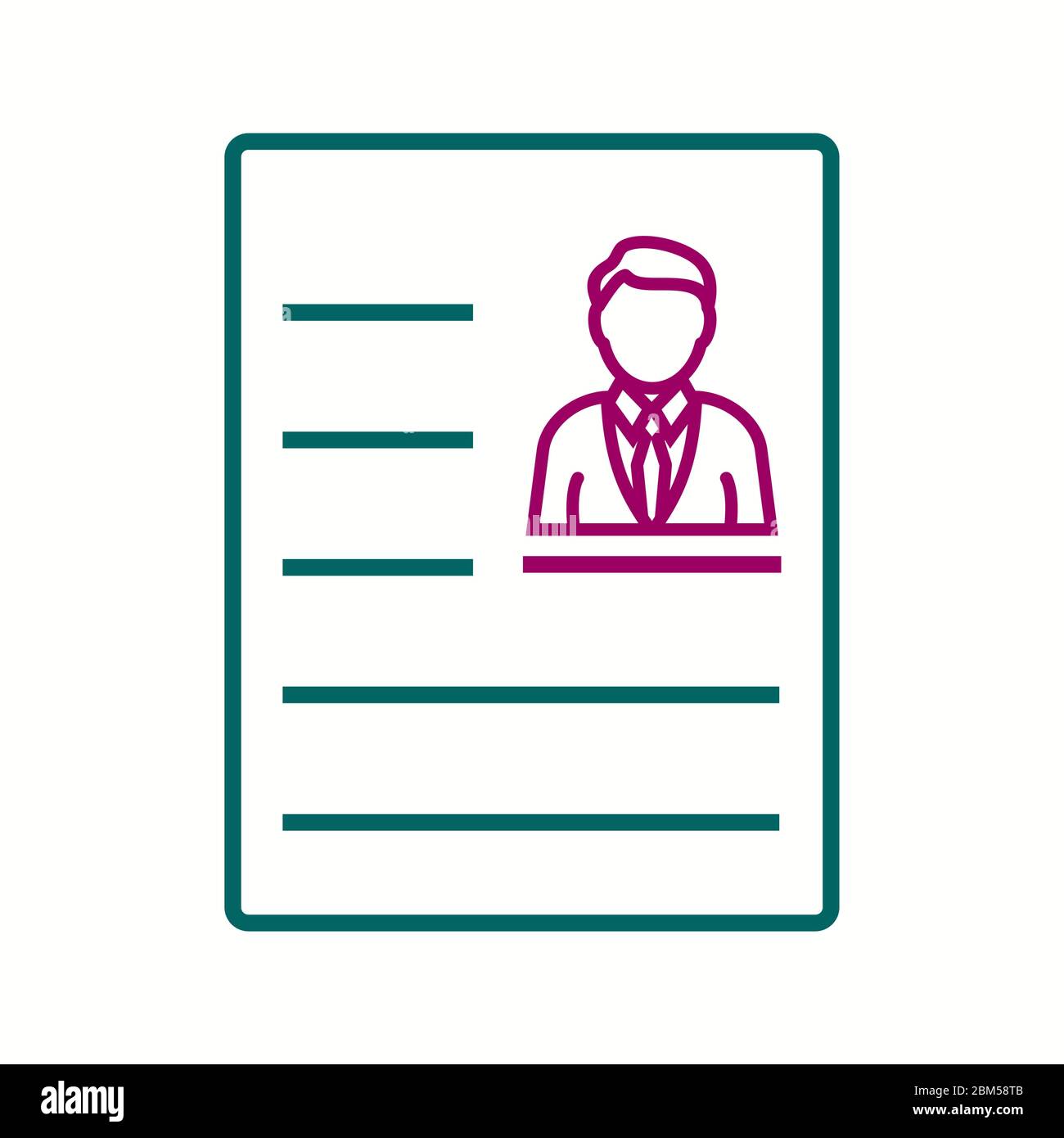 Beautiful CV Vector line icon Stock Vector Image & Art - Alamy