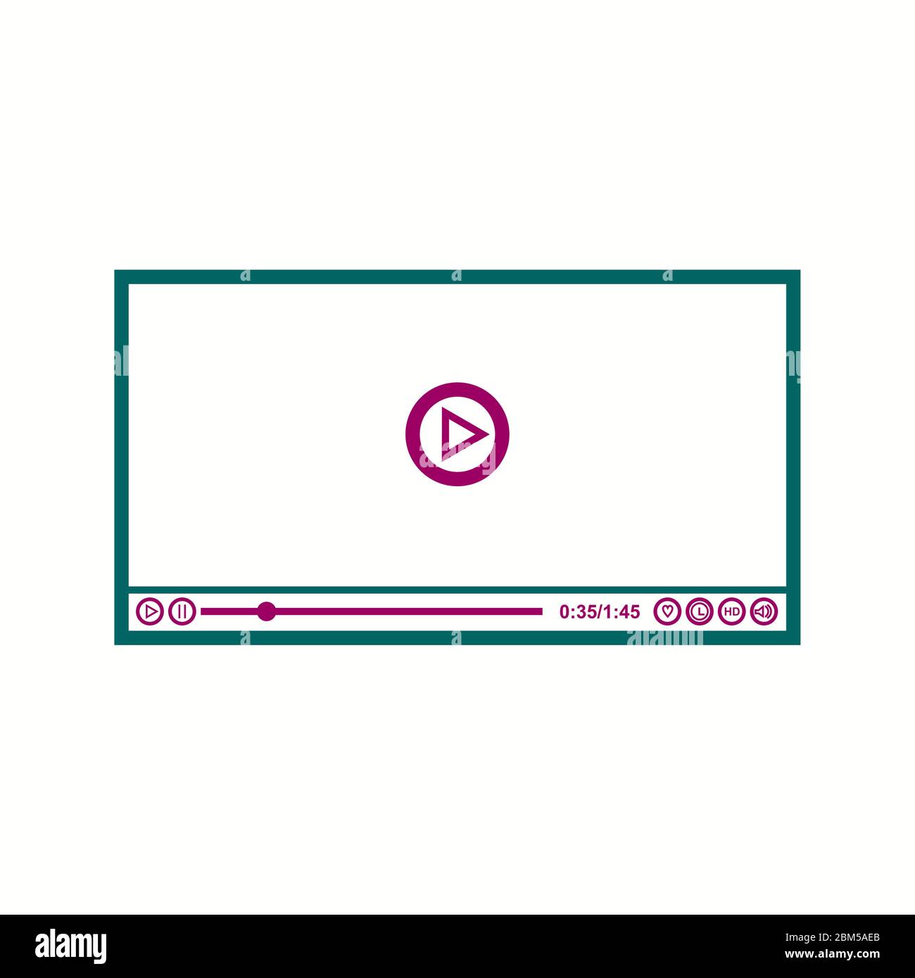 Beautiful Video player vector line icon Stock Vector Image & Art - Alamy
