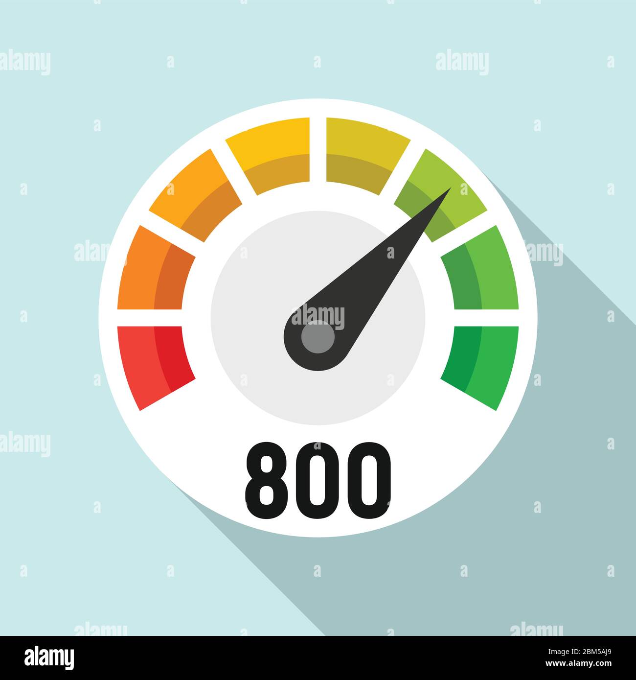 Progress credit score icon. Flat illustration of progress credit score ...