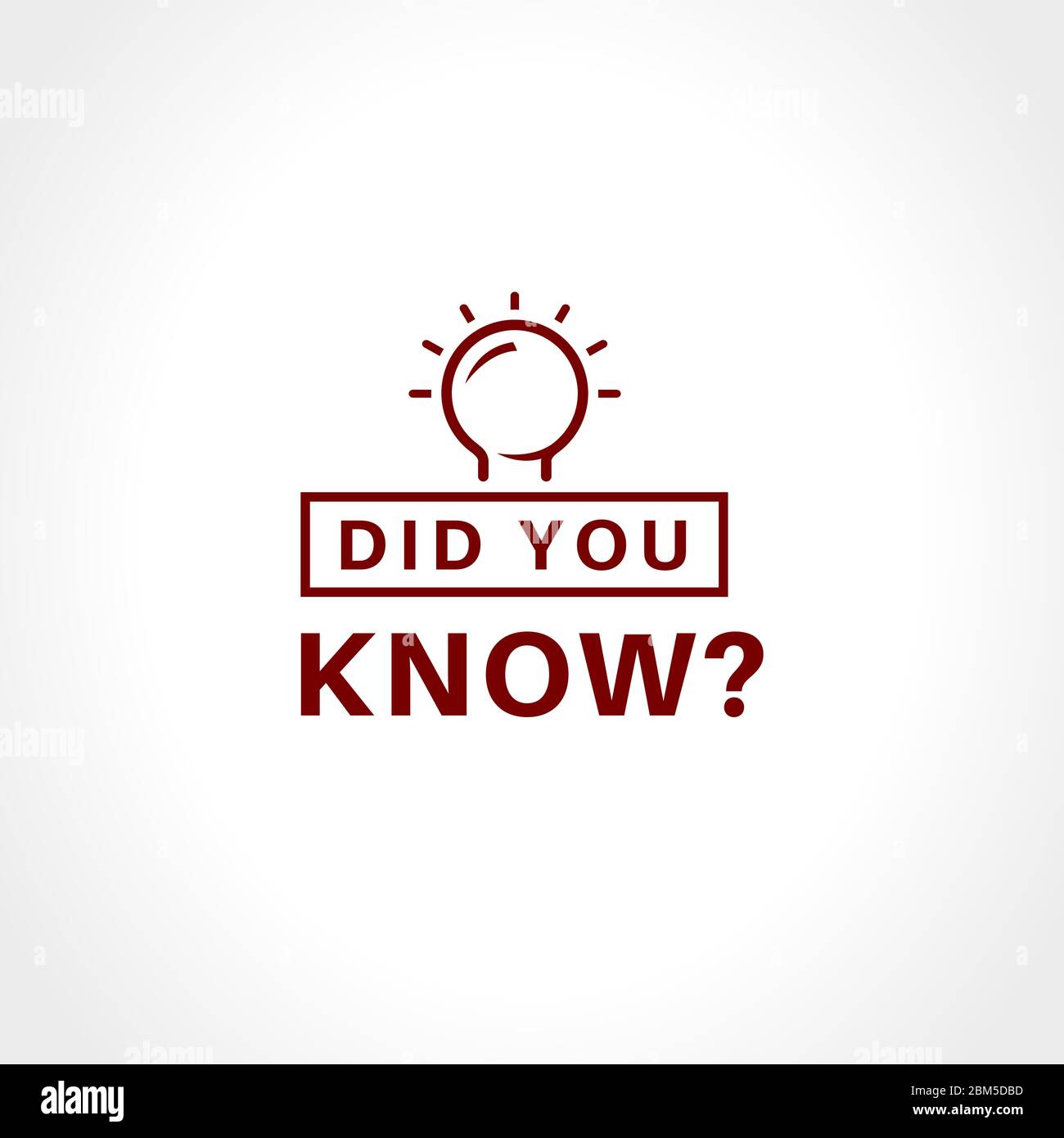 Lightbulb With Question Did You Know Icon Ask You Banner Information Sign Vector Illustration On White Background Stock Vector Image Art Alamy