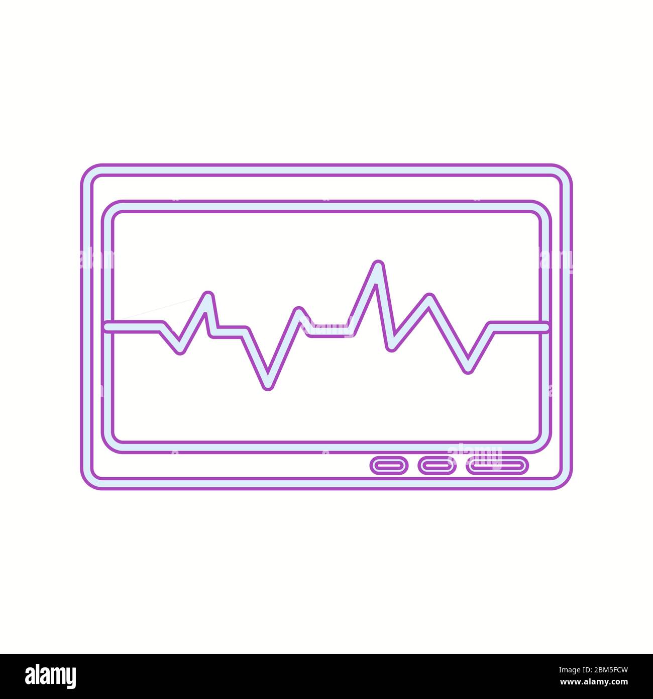 Beautiful ECG vector line icon Stock Vector Image & Art - Alamy
