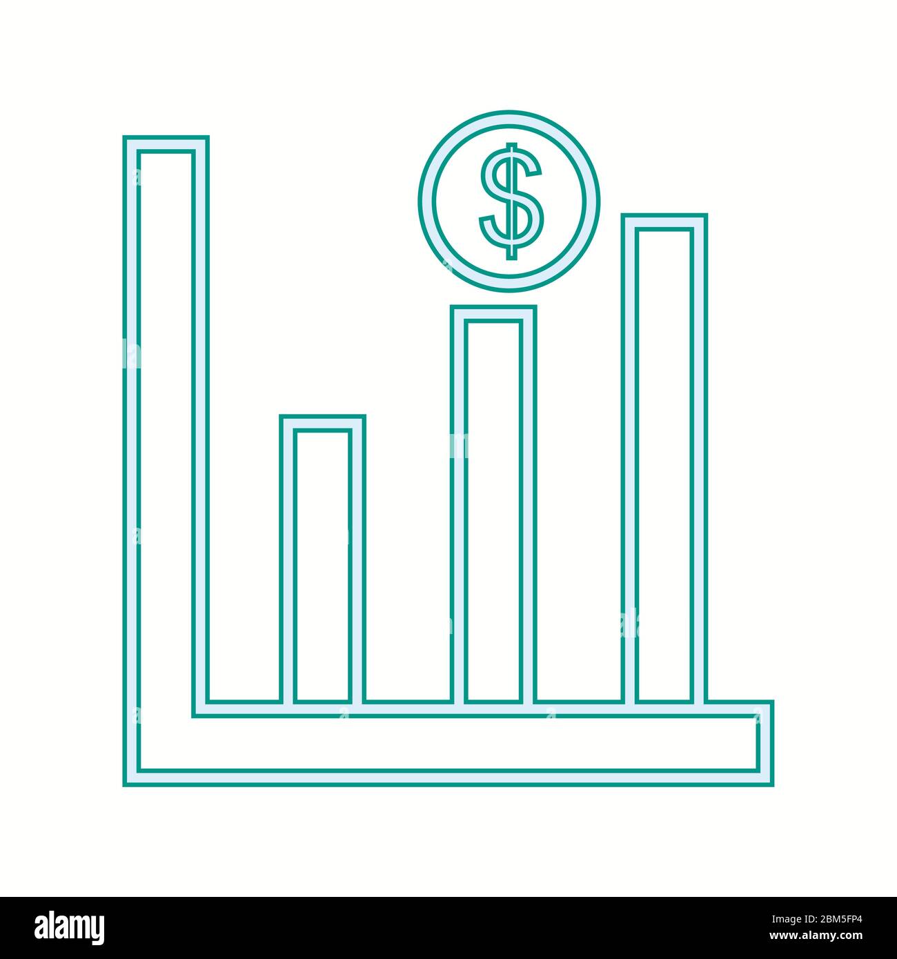 Beautiful Business chart Vector line icon Stock Vector Image & Art - Alamy