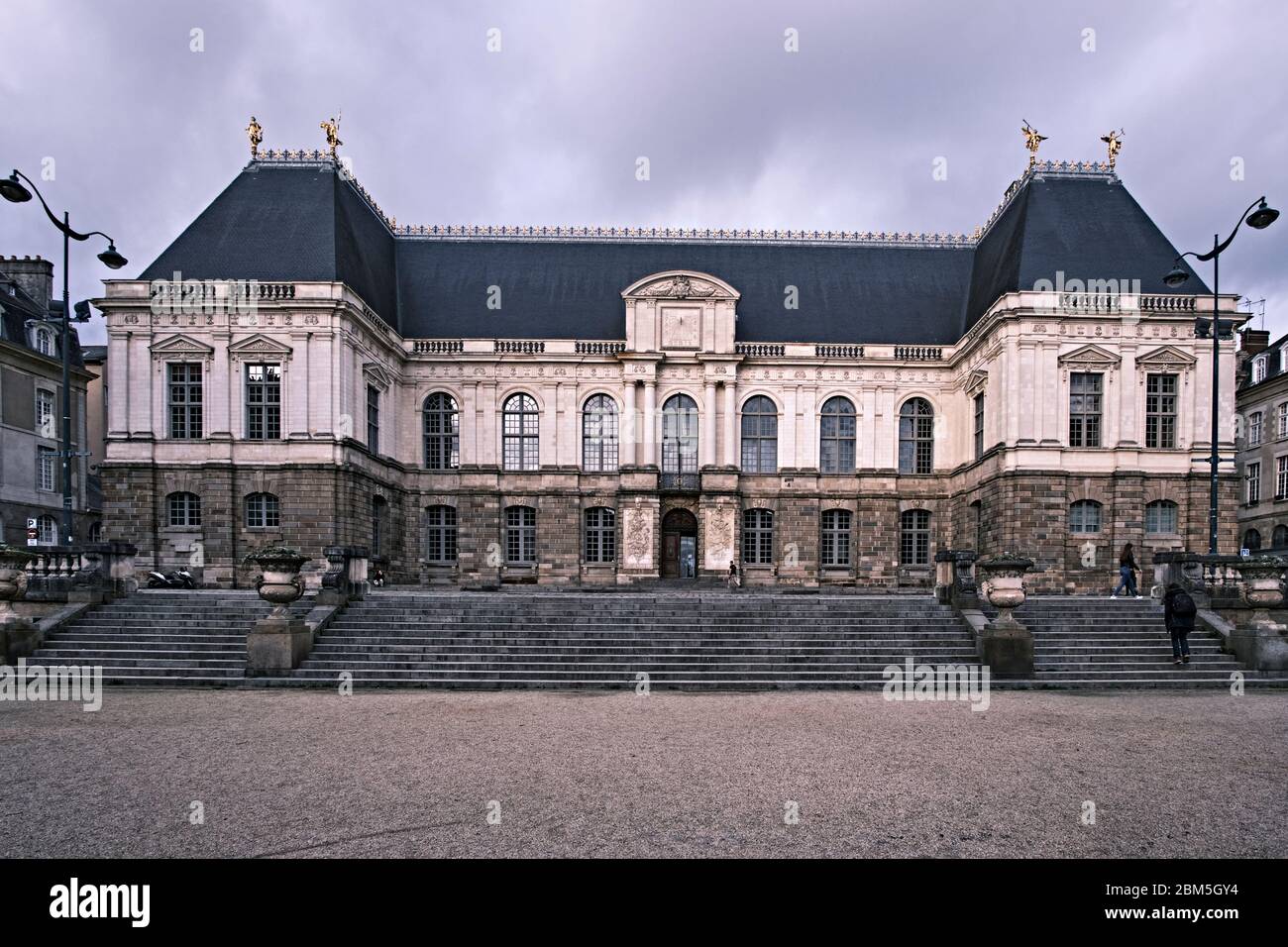 Reconstructed parliament of Brittany Court of Appeals  Built in the classic architecture style Stock Photo