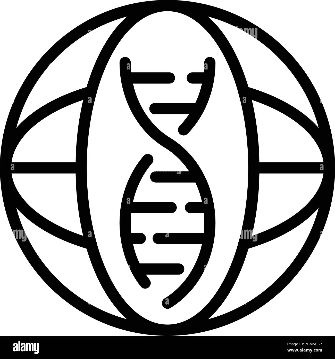 Dna chain icon, outline style Stock Vector Image & Art - Alamy