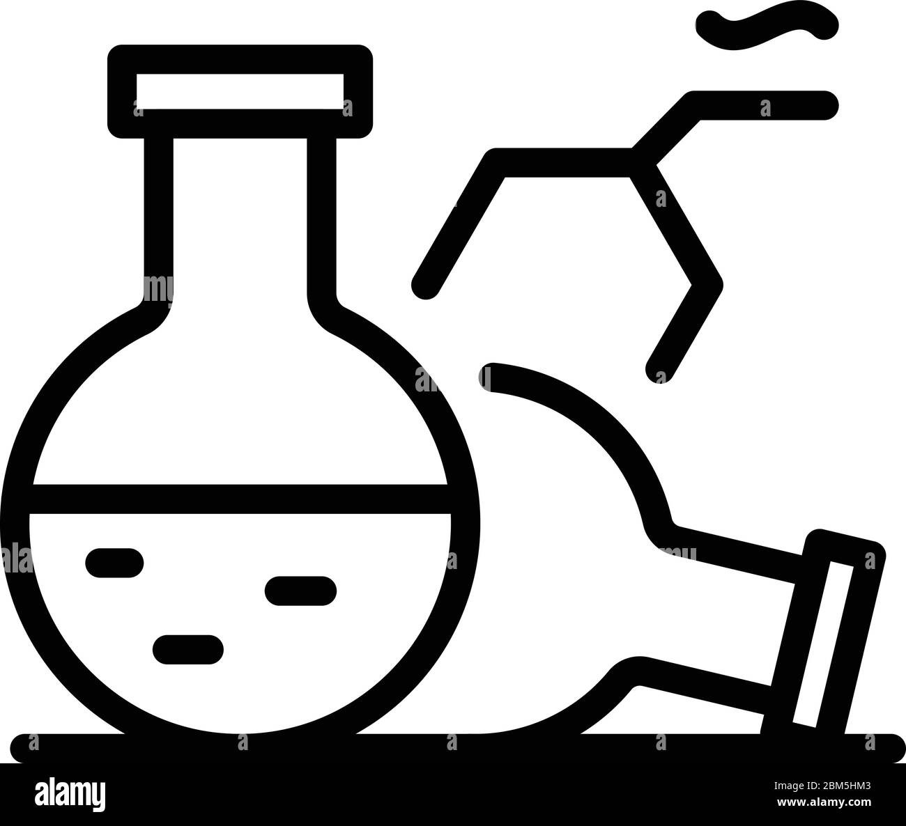 Lab flasks icon, outline style Stock Vector Image & Art - Alamy