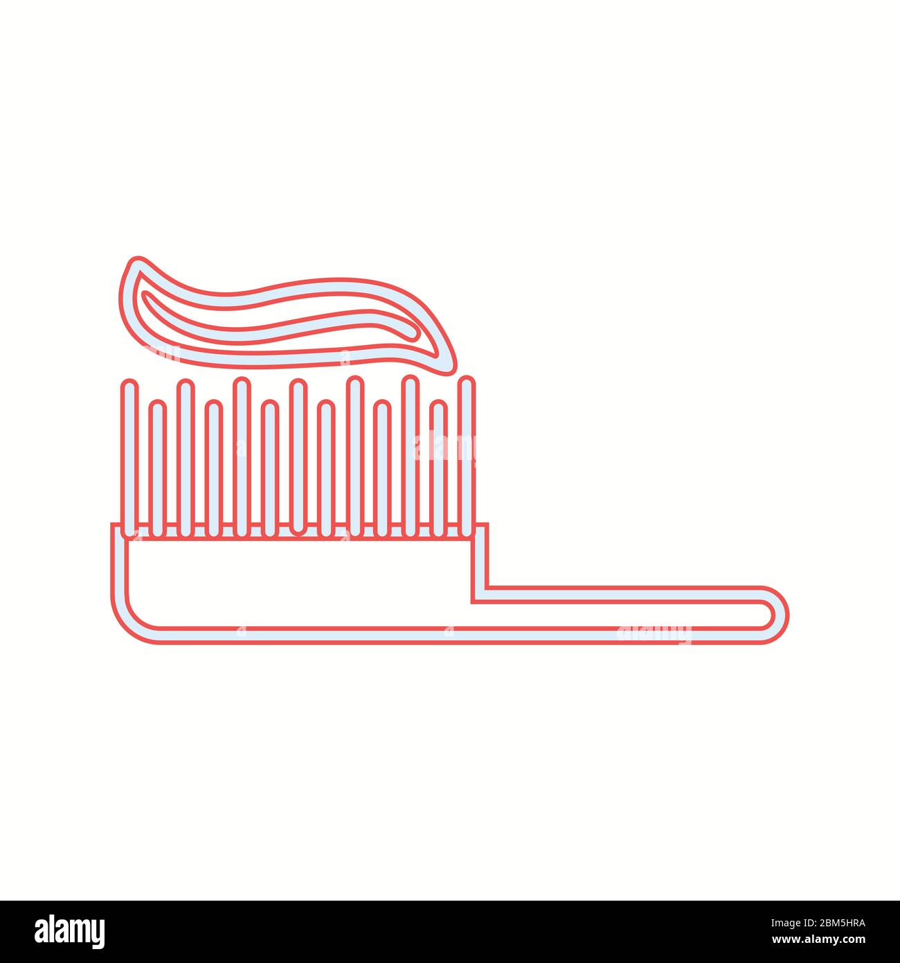 Toothpaste and brush line icon Stock Vector Image & Art - Alamy