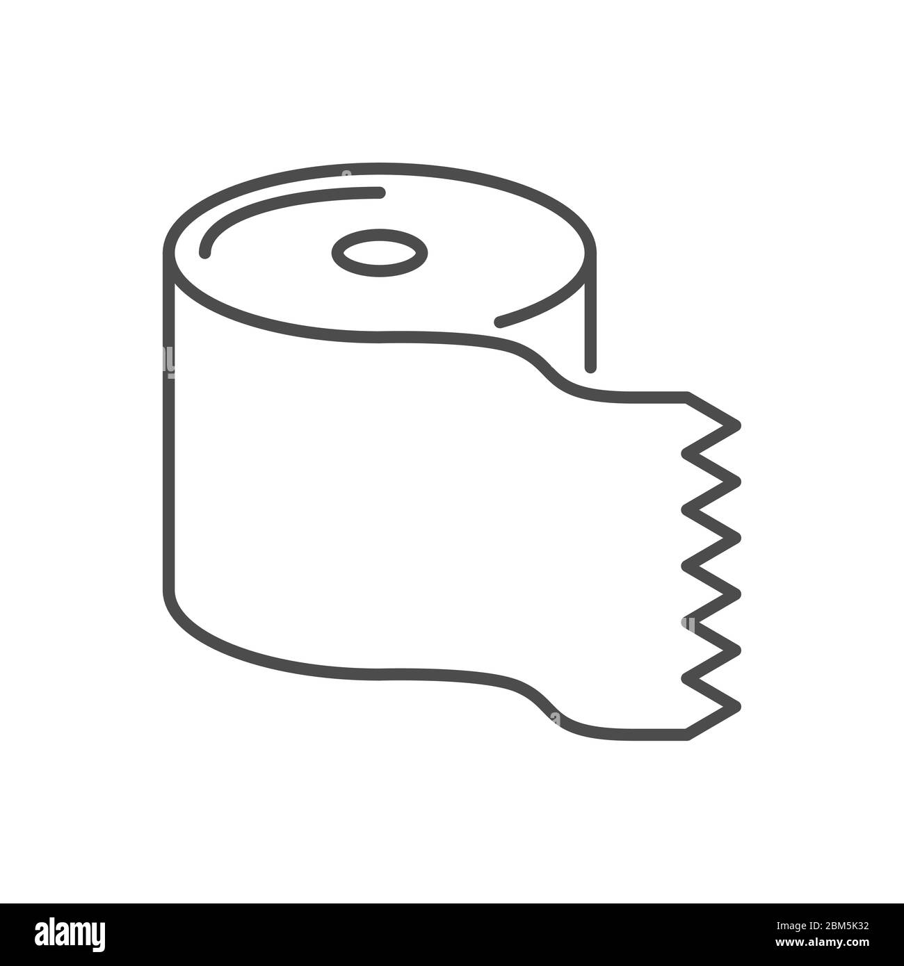 Toilet paper related vector thin line icon. Stock Vector