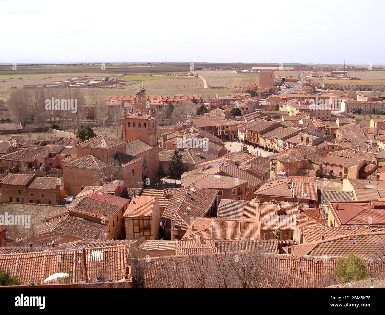 Overview. Ayllon, Segovia province, Castilla Leon, Spain. Stock Photo