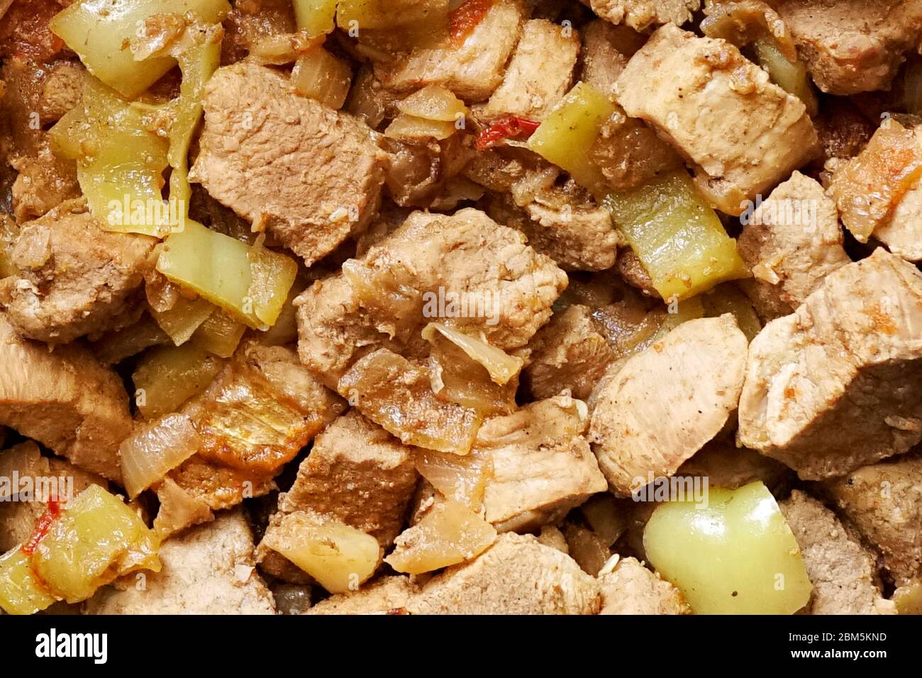 meat pork tenderloin pepper onion goulash base Stock Photo Alamy