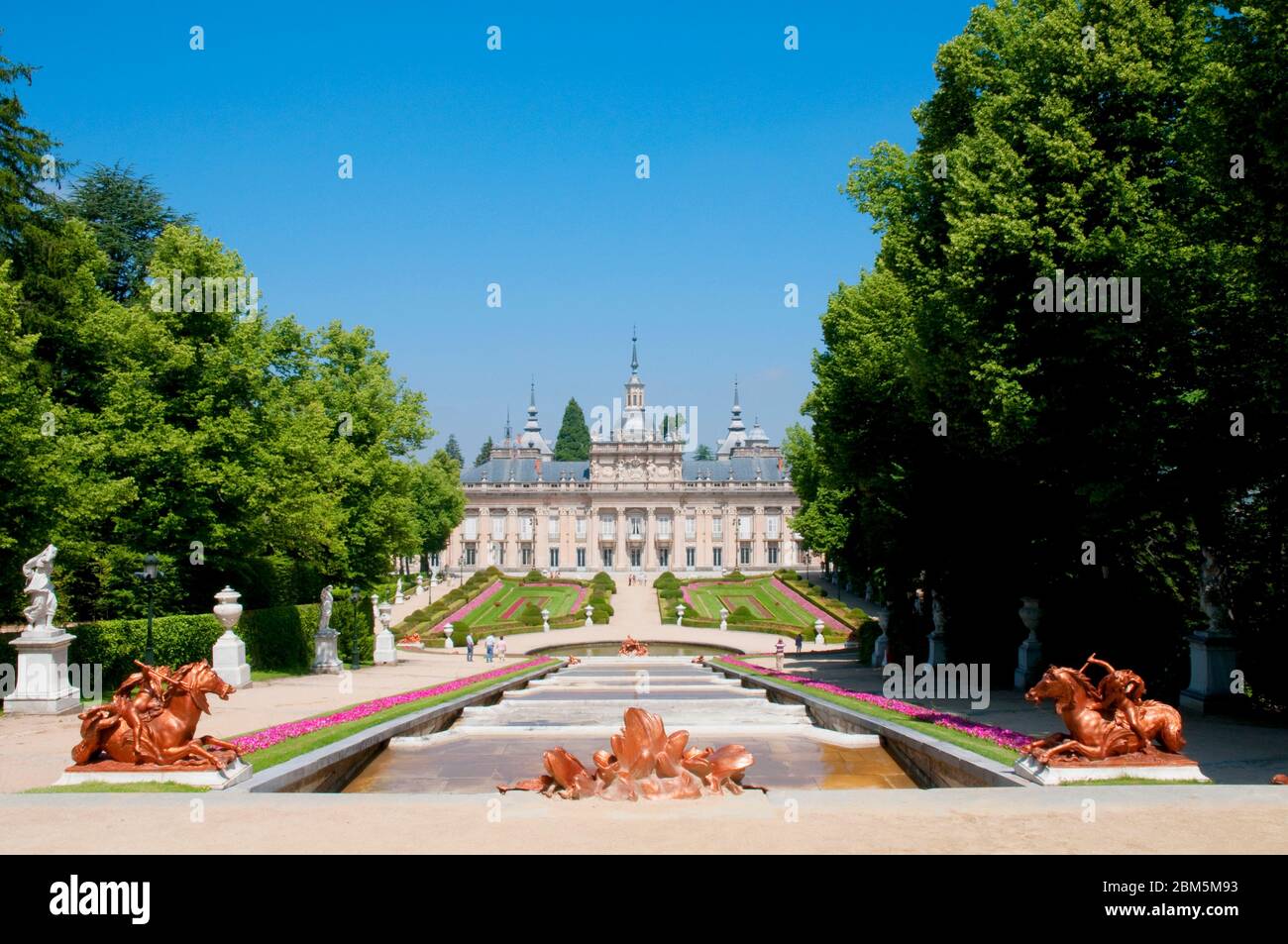 Royal Palace and gardens. La Granja de San ildefonso, Segovia province, Castilla Leon, Spain. Stock Photo