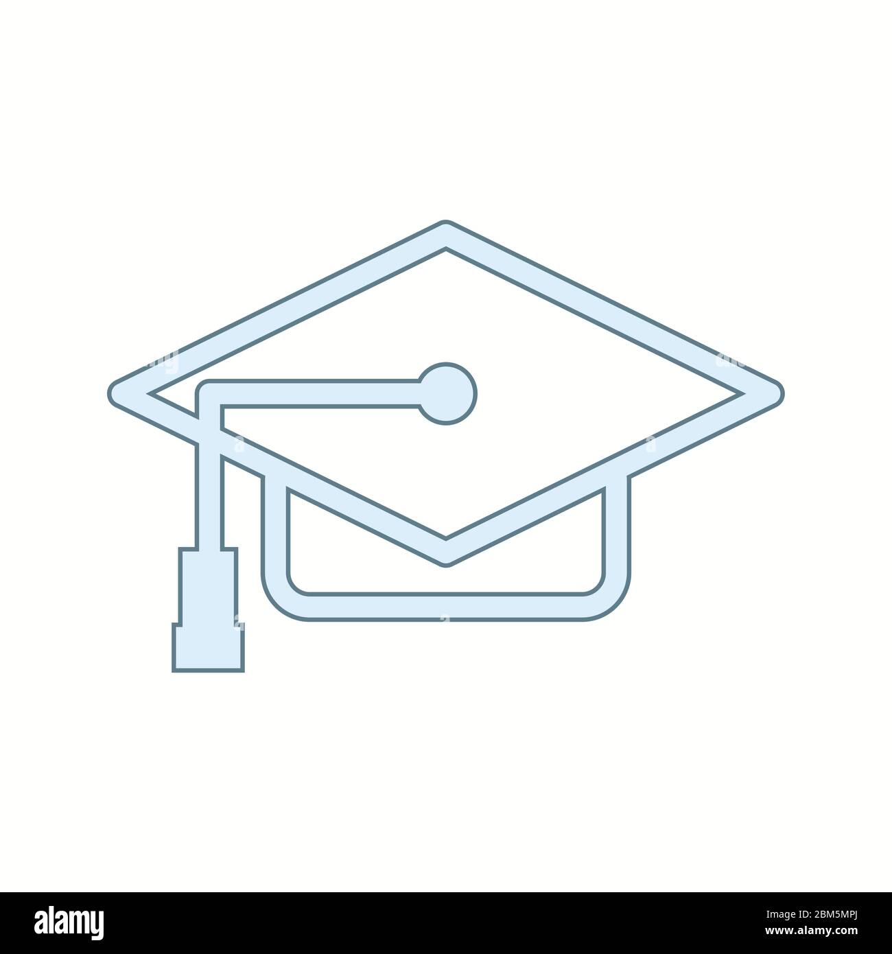 Beautiful Graduate cap vector line icon Stock Vector Image & Art - Alamy