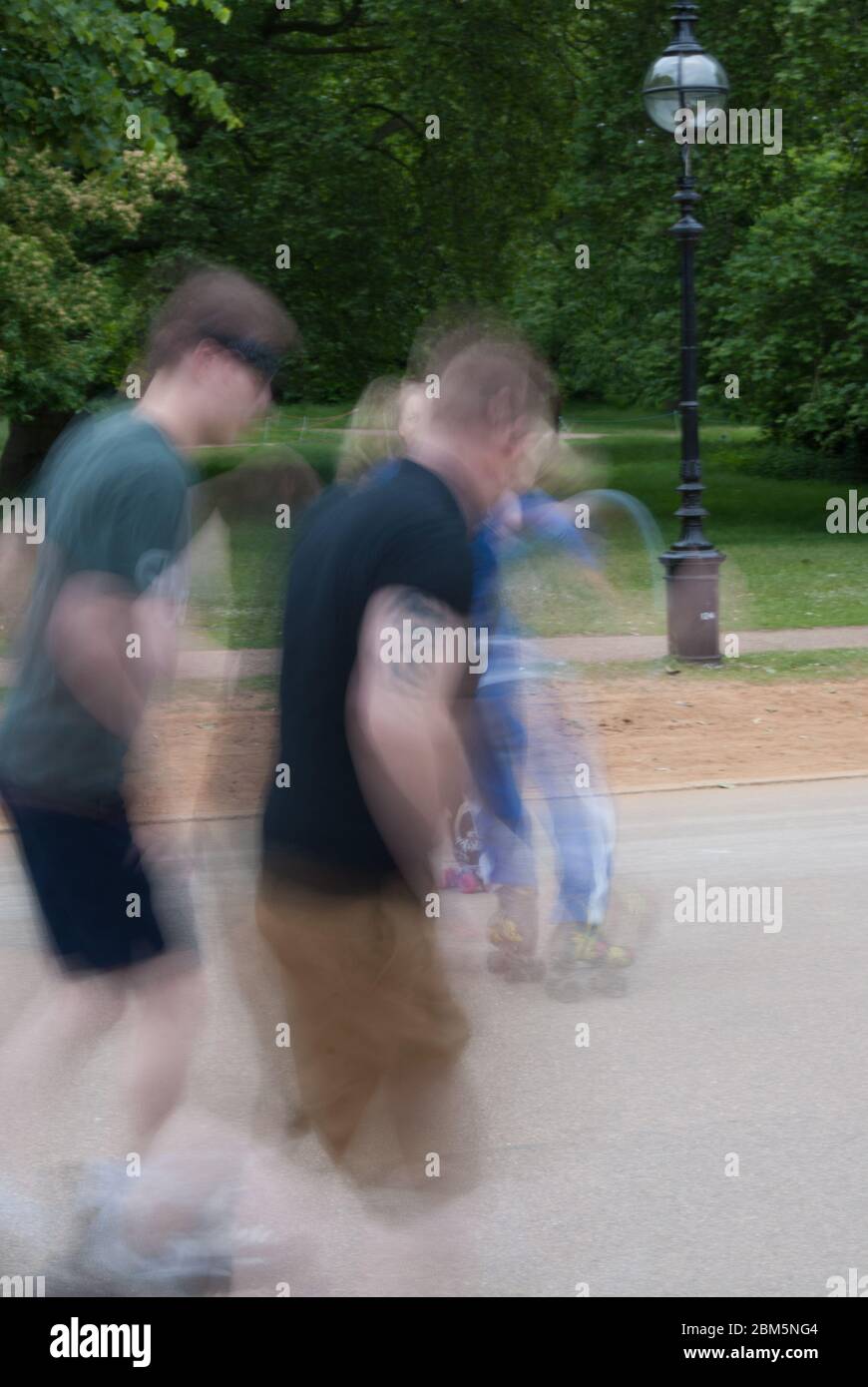 Roller Skaters in Hyde Park, London Stock Photo