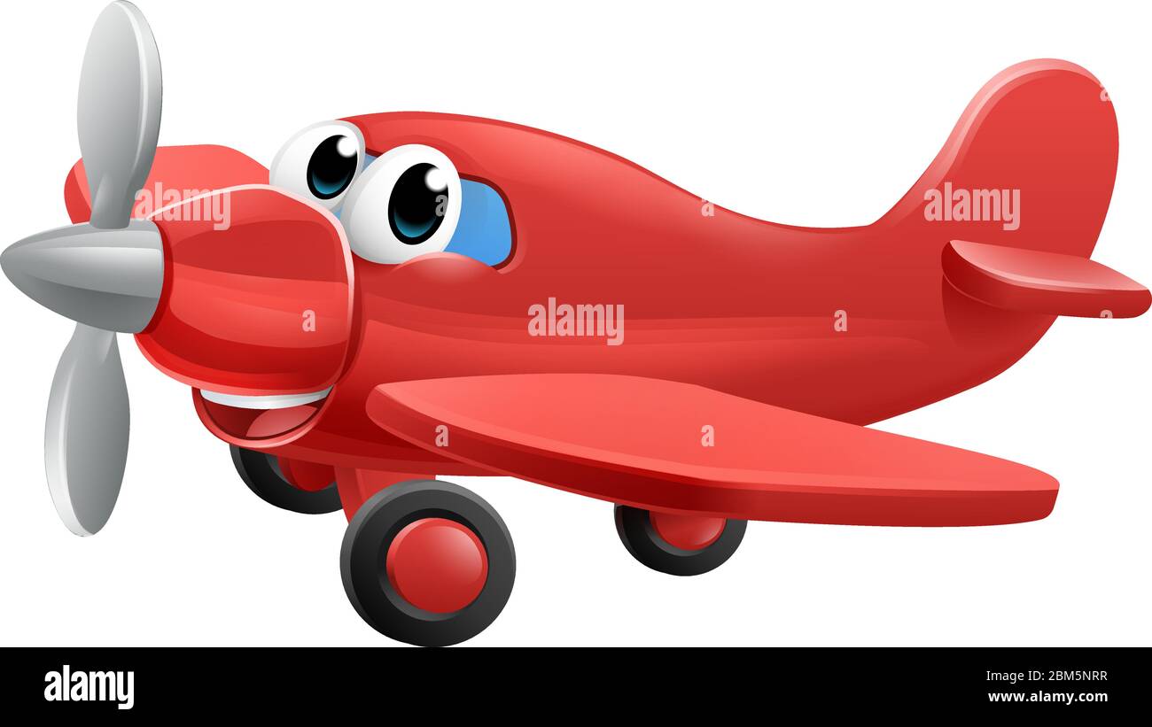 Airplane Cartoon Character Stock Vector Image & Art - Alamy