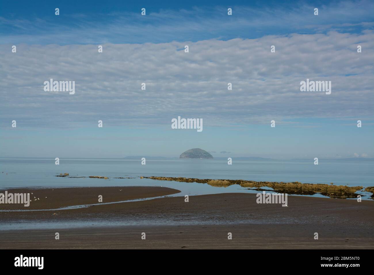 view of ailsa craig from shore south ayrshire Stock Photo Alamy