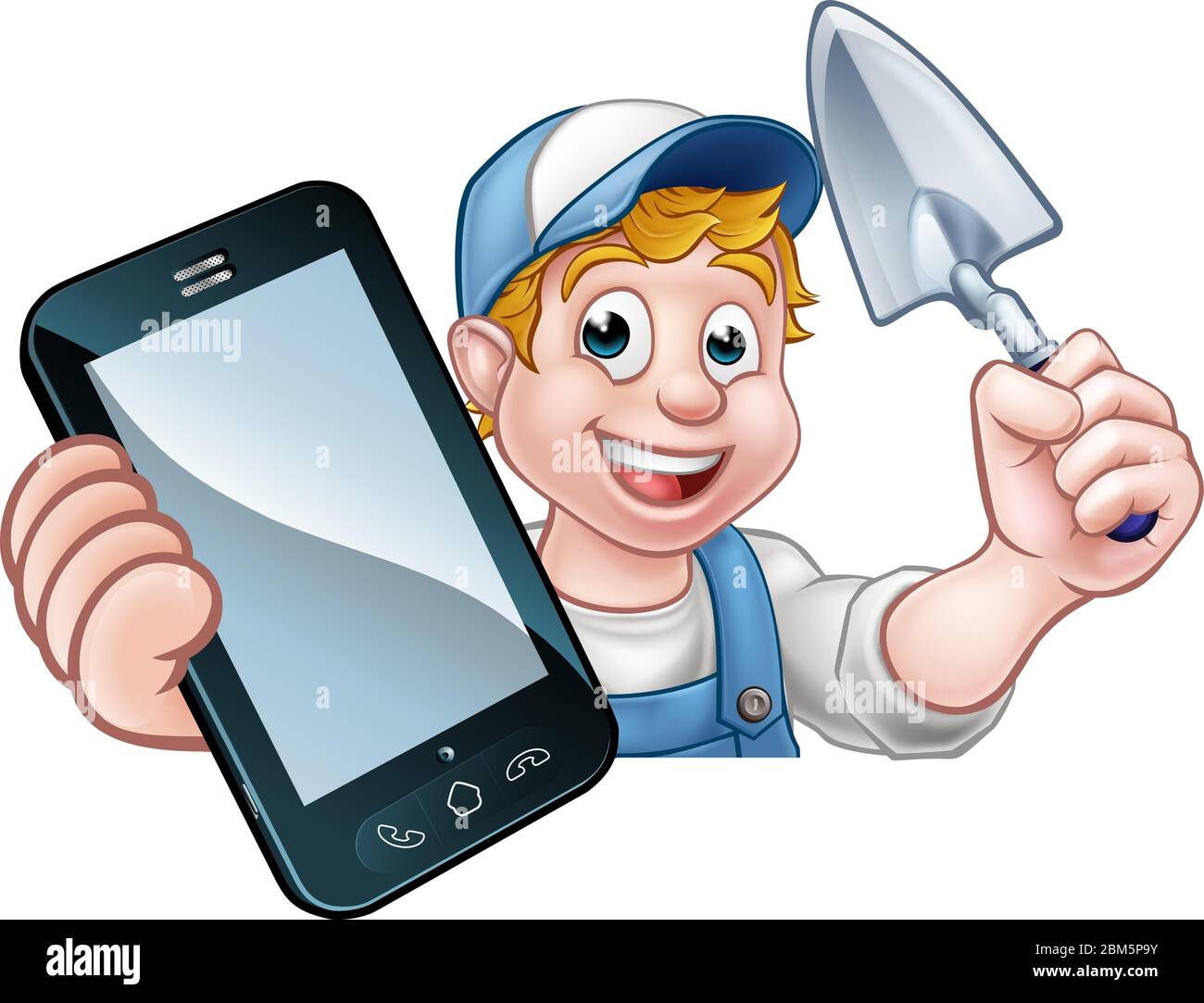 Builder Phone Concept Stock Vector Image & Art - Alamy