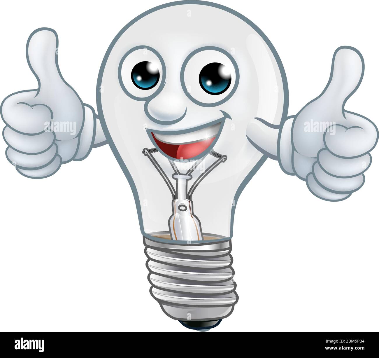 Light Bulb Cartoon Character Lightbulb Mascot Stock Vector Image & Art