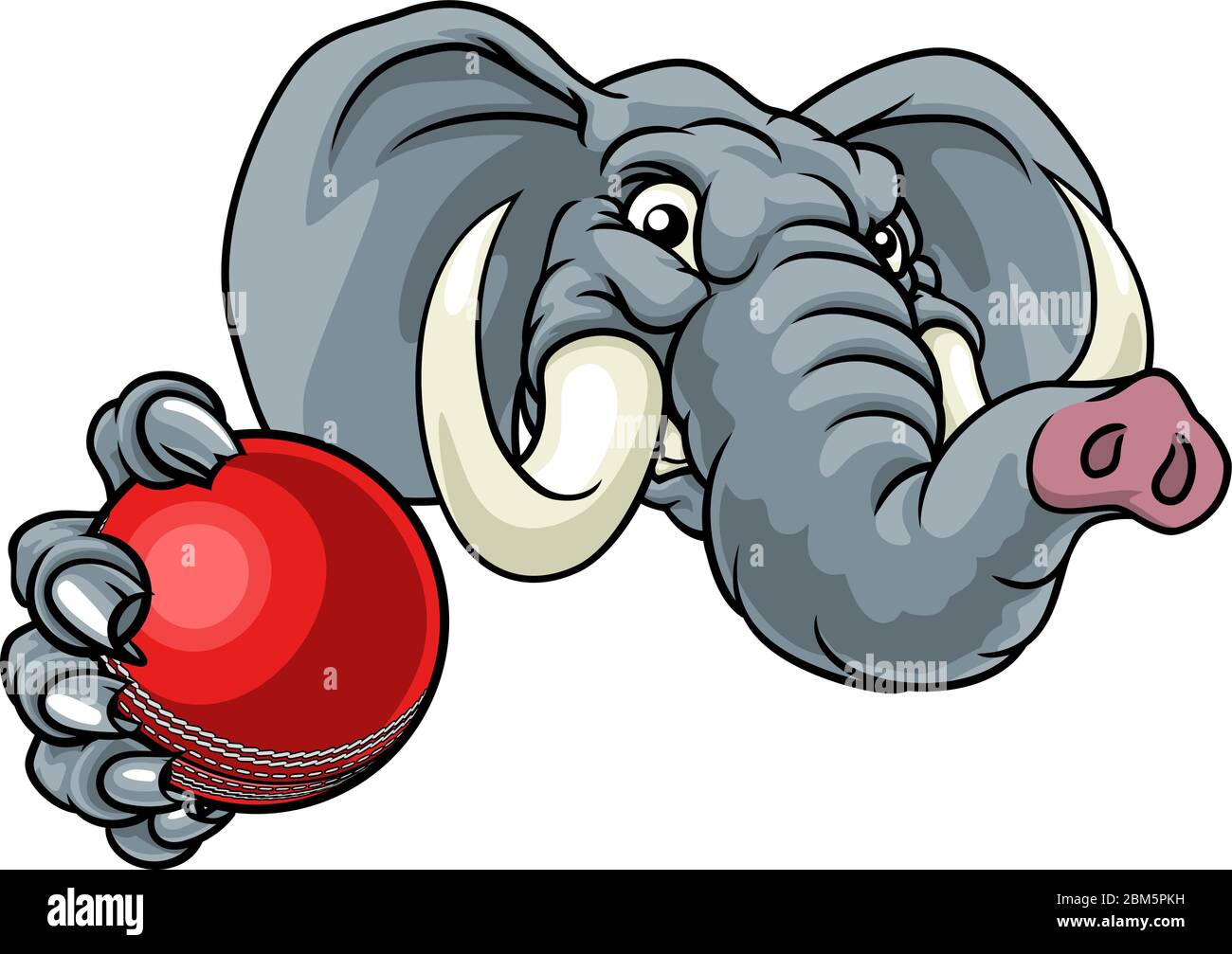 omdraaien hoop Nebu Elephant Cricket Ball Sports Animal Mascot Stock Vector Image & Art - Alamy
