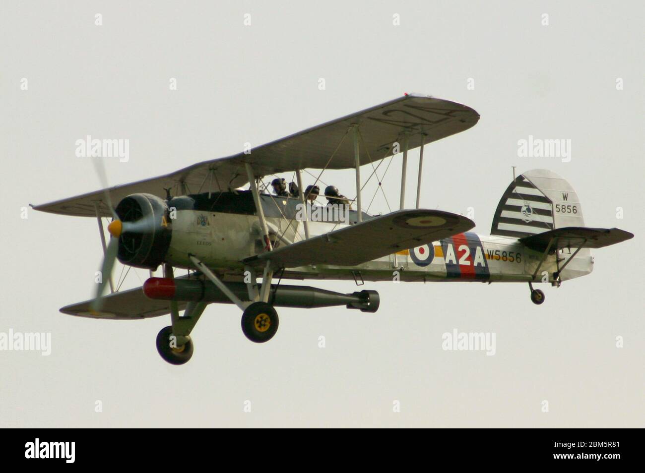 W5856 arrives over Speke airport during 2003, where she conducted a go round to enable the photographs to be taken rather then catching her taxying in to the Buisiness Avaition Centre Credit: Photographing North/Alamy Live News Stock Photo