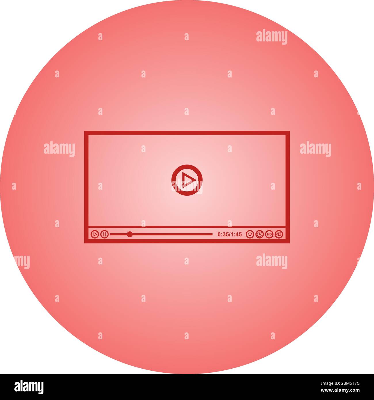 Beautiful Video player vector line icon Stock Vector Image & Art - Alamy