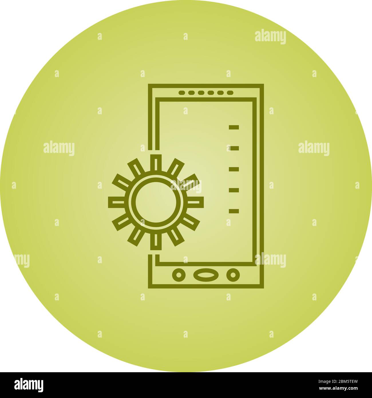 Beautiful Mobile settings vector line icon Stock Vector Image & Art - Alamy