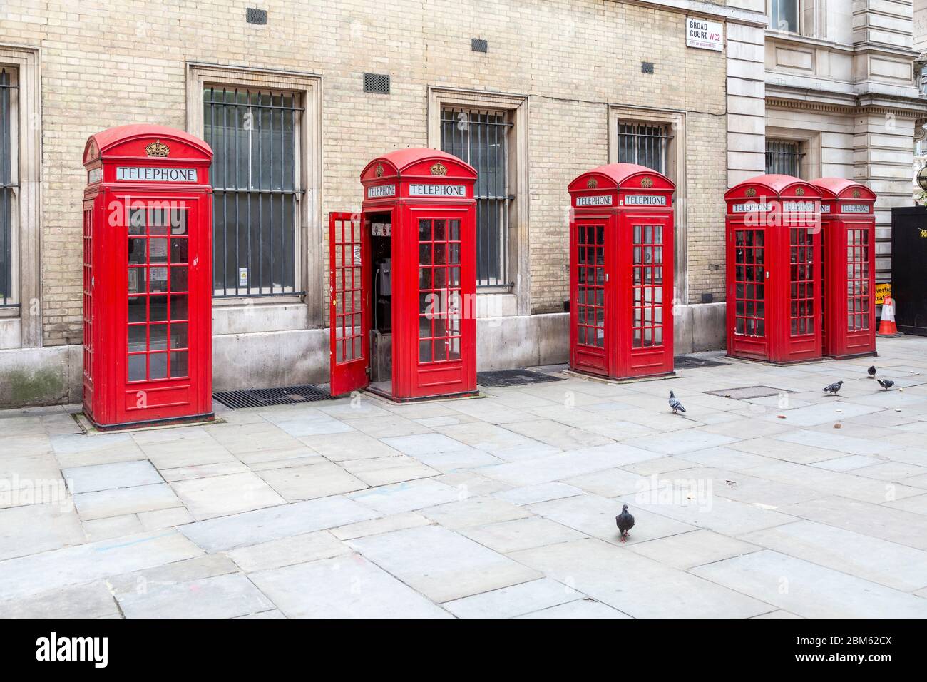 Telefonzellen, London, Großbritannien Stock Photo