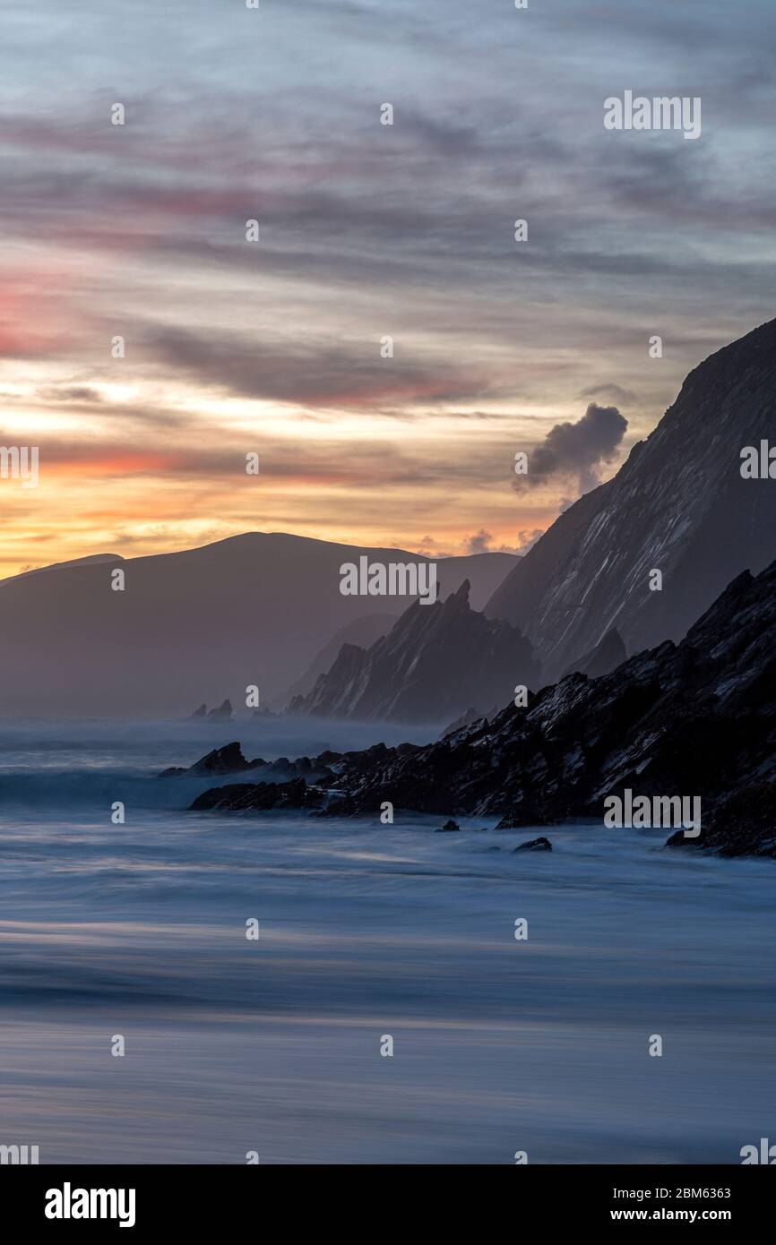 Coumeenoole Beach, County Kerry, Provinz Munster, Republik Irland Stock Photo