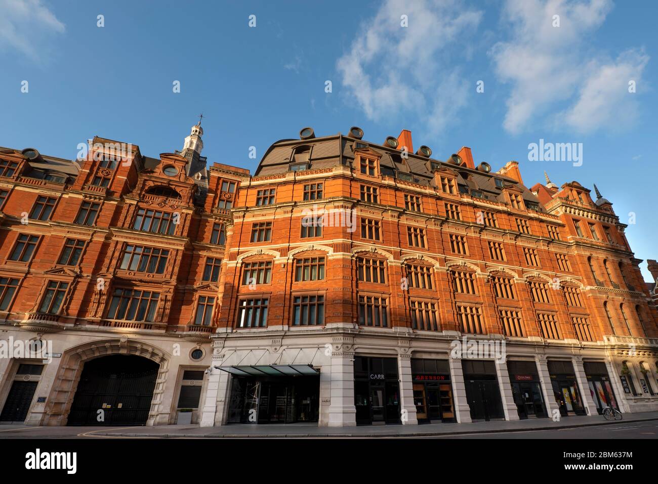 Grade 2 listed heritage building on Liverpool Street is a 5* hotel, formerly Great Eastern Hotel, currently Andaz London, open since 1884. Mar 2020 Stock Photo