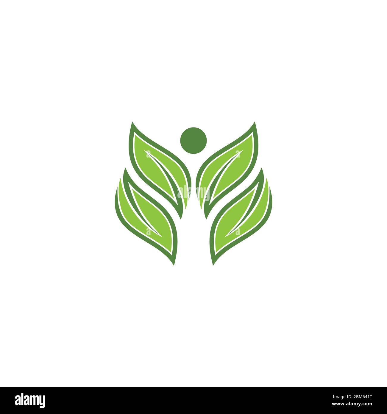 Eco Friendly Green Leaves Logo Royalty Free Vector Image
