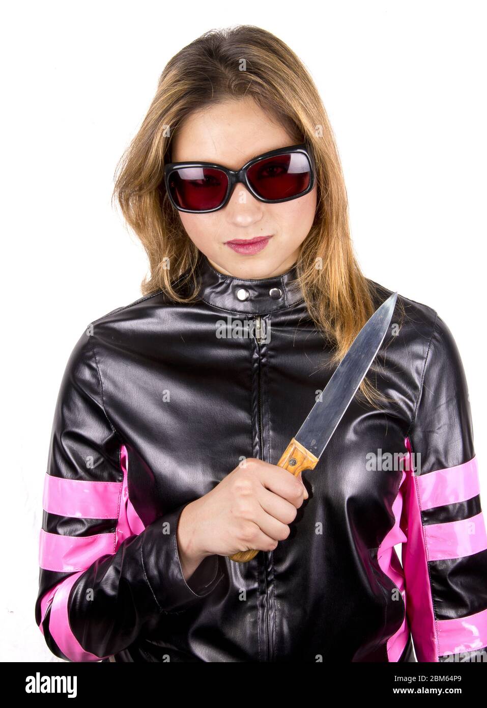 girl and knife Stock Photo Alamy