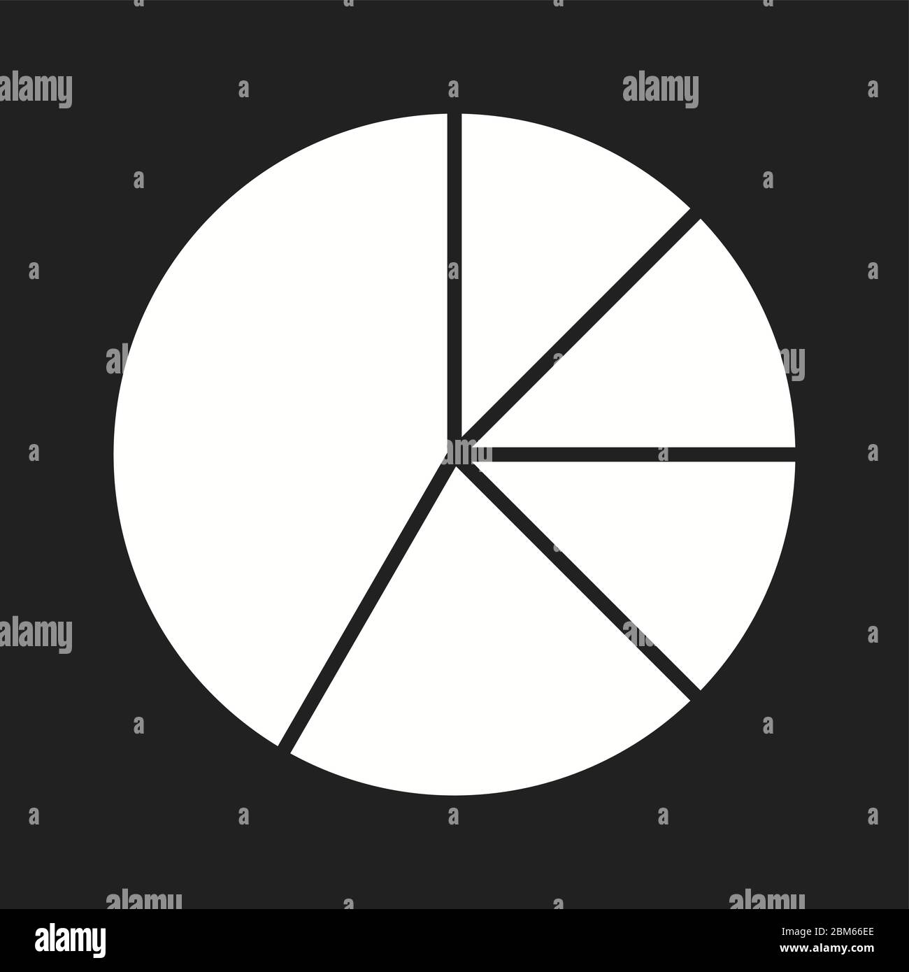 Beautiful Pie chart Vector Glyph icon Stock Vector