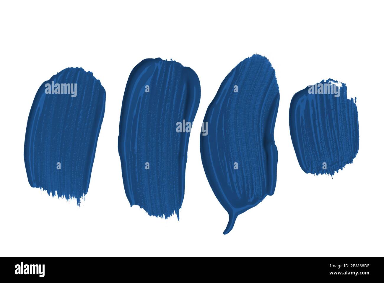 Classic blue brush strokes isolated on white background Stock Photo - Alamy