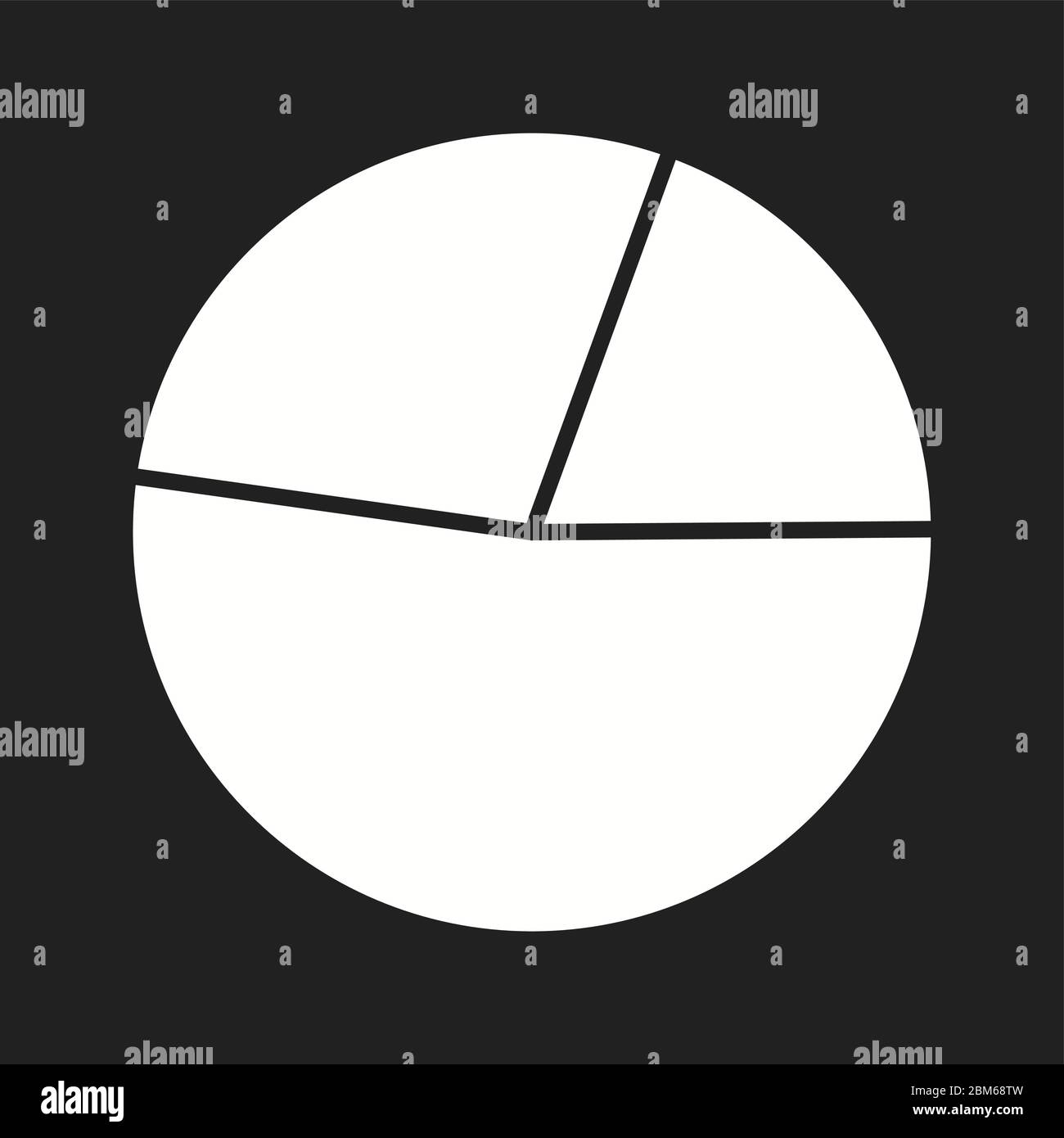 Beautiful Pie chart Vector Glyph icon Stock Vector