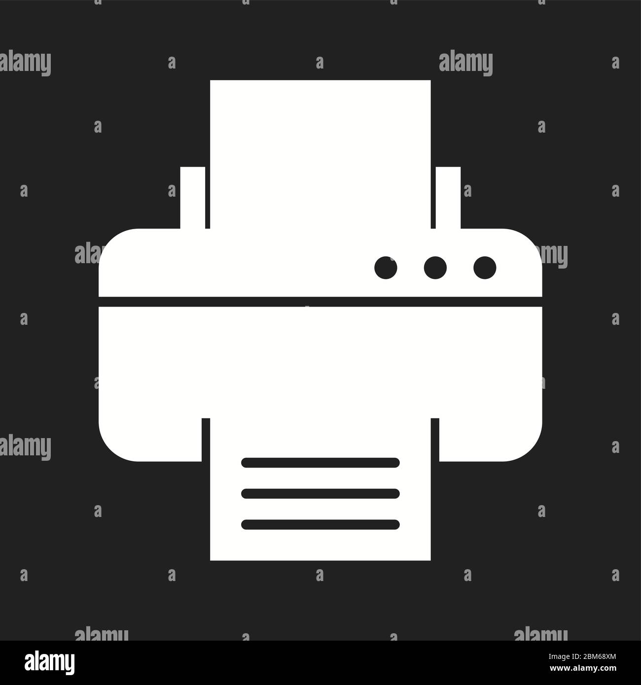 Beautiful Printer Vector Glyph icon Stock Vector