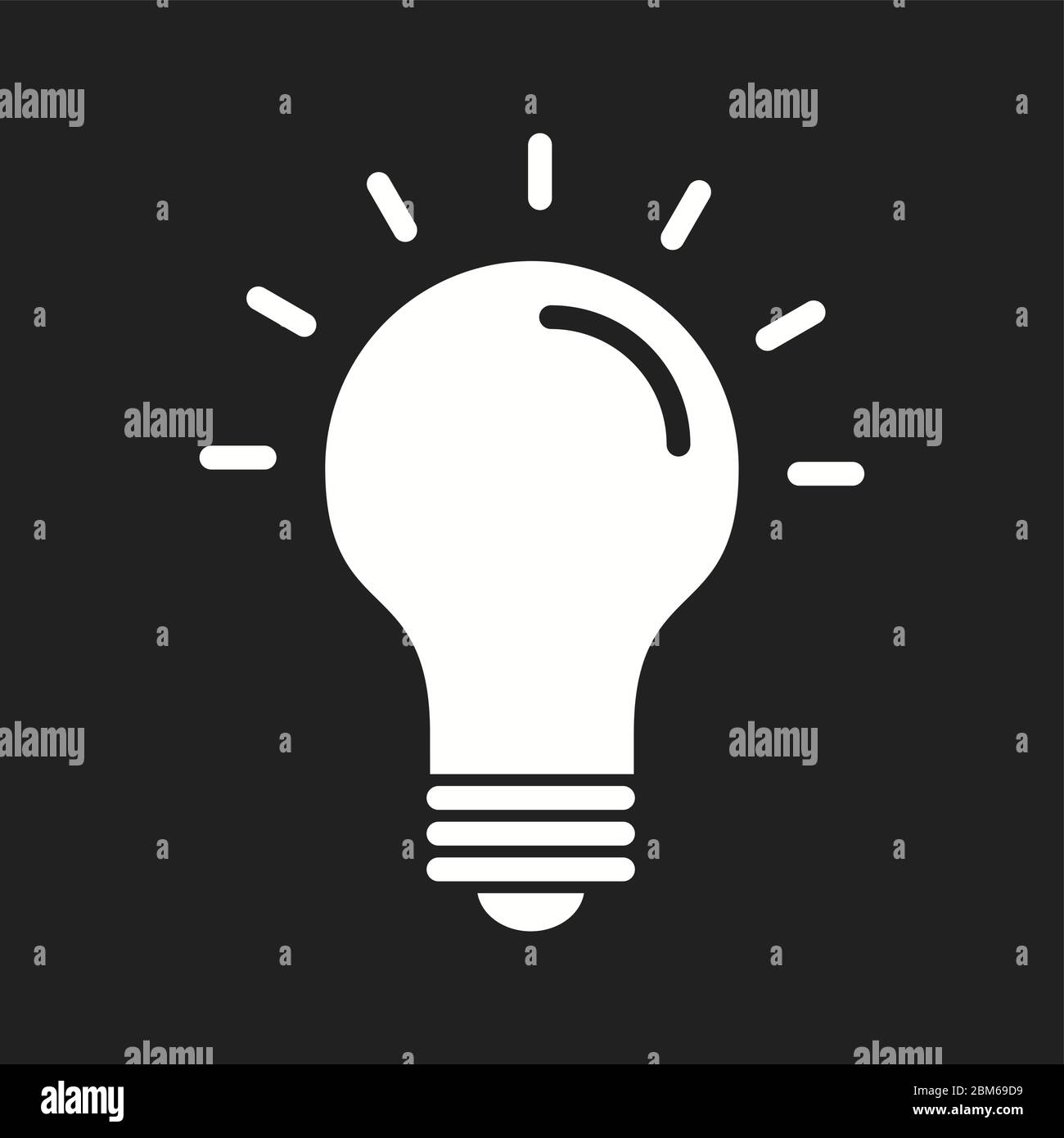 Beautiful Light bulb Vector Glyph icon Stock Vector Image & Art - Alamy