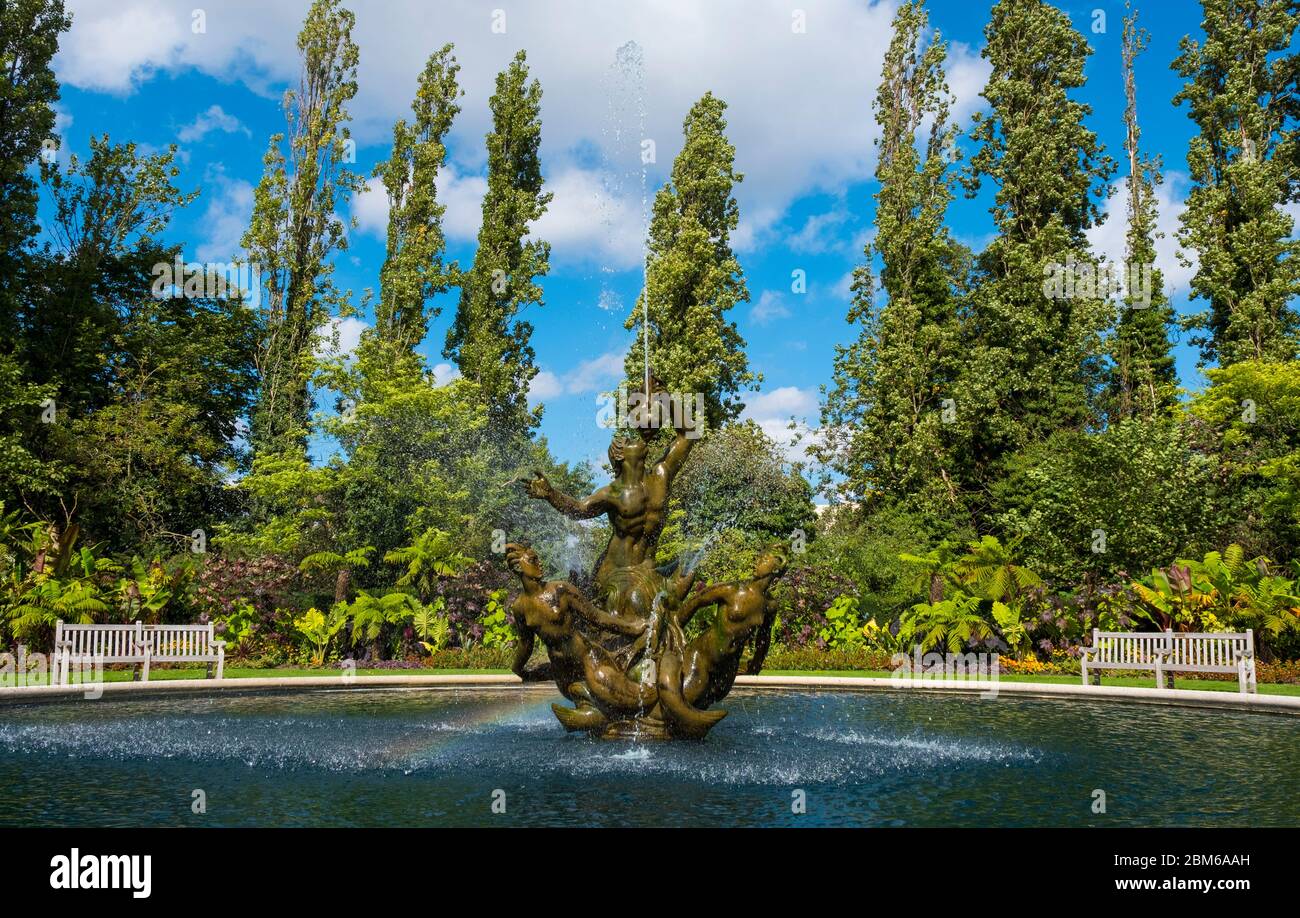 The Triton Fountain in The Regent’s Park, London. Stock Photo