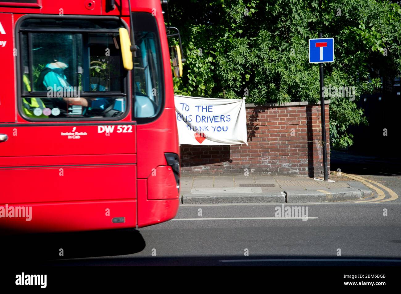 London May 2020 The Covid 19 pandemic. Mare Street, Hackney. A banner