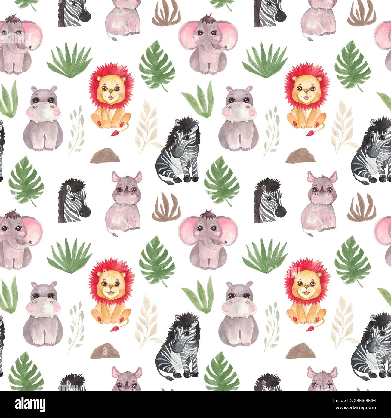 Seamless Pattern Watercolor Illustration Set Safari Baby Animals Nursery Decor Baby Shower Tropical Animals Elephant Lion Zebra Rhino Hippo Stock Photo Alamy Seamless Pattern Watercolor Illustration Set Safari Baby Animals Nursery Decor Baby Shower Tropical Animals Elephant Lion Zebra Rhino Hippo Stock Photo Alamy
