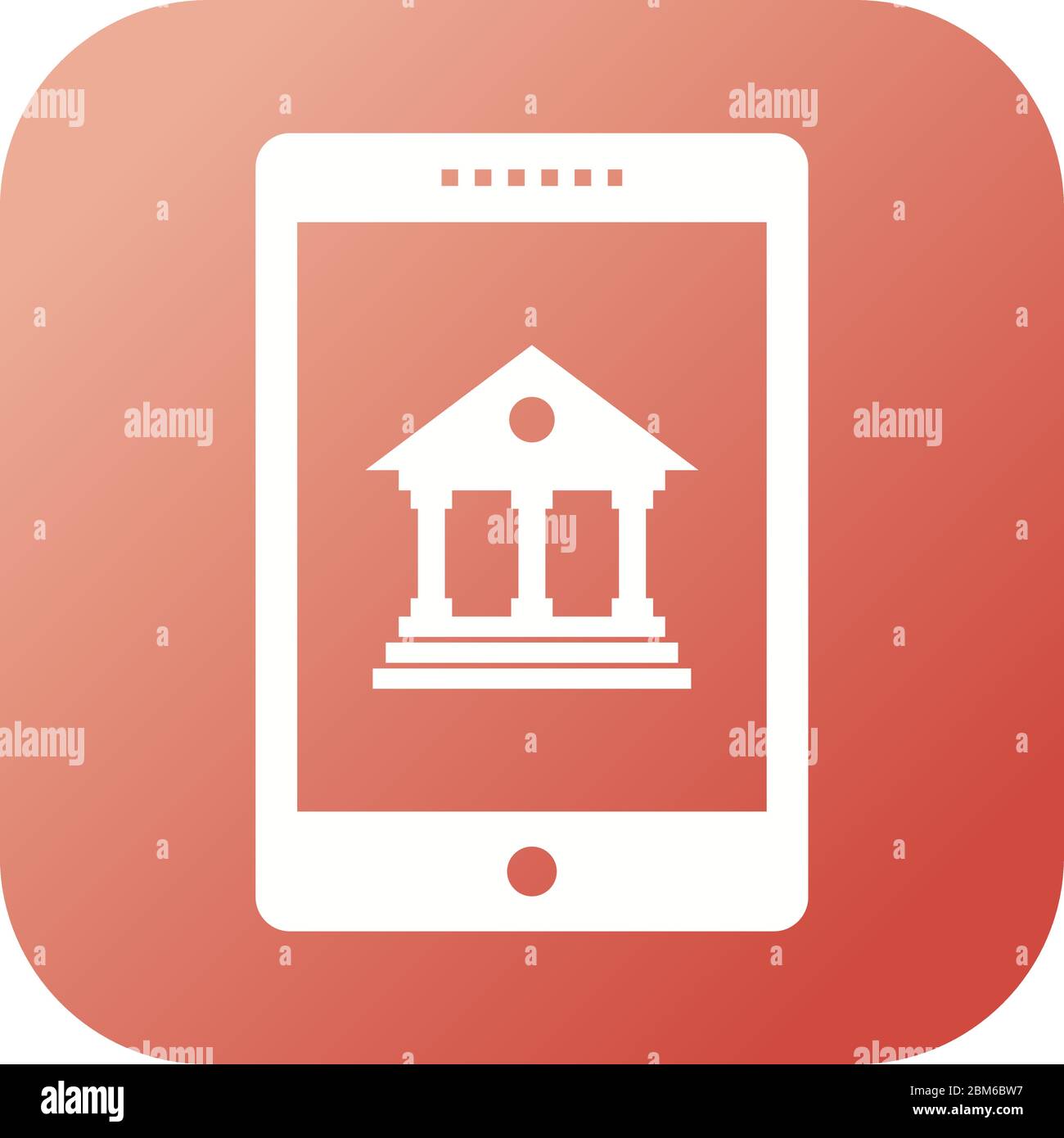 Beautiful Mobile banking Vector Glyph Icon Stock Vector